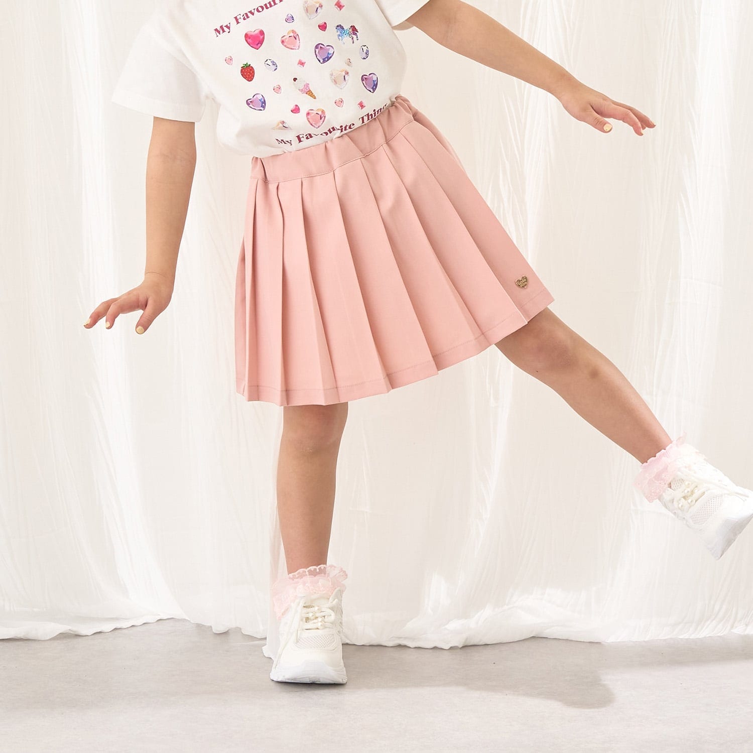 ラッププリーツ付きスカート(パンツ付き)