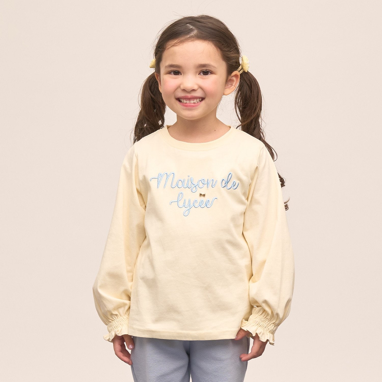 【速乾・UV・型崩れしない】【ムテキT】ロゴ刺しゅうシャーリングスリーブトップス