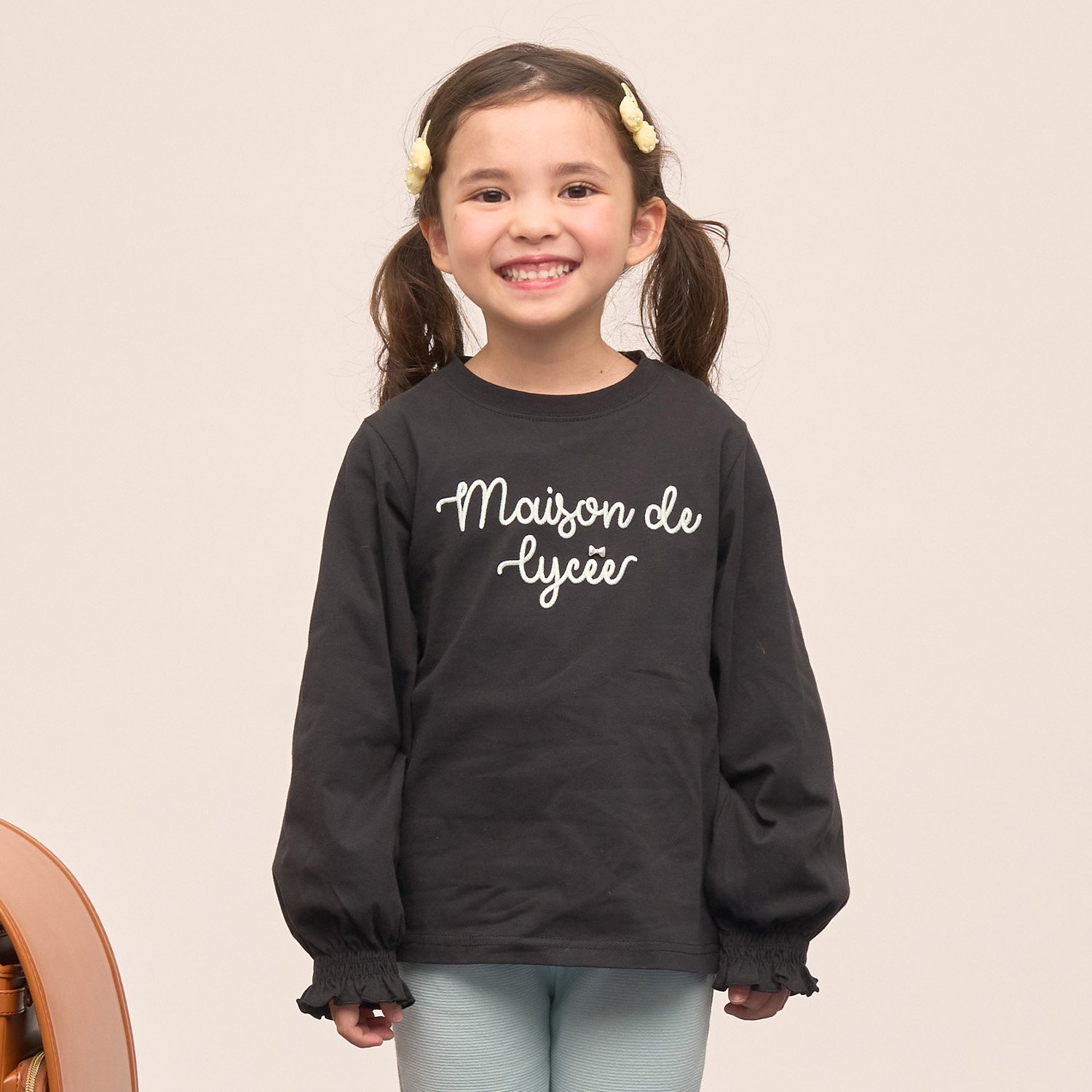 【速乾・UV・型崩れしない】【ムテキT】ロゴ刺しゅうシャーリングスリーブトップス