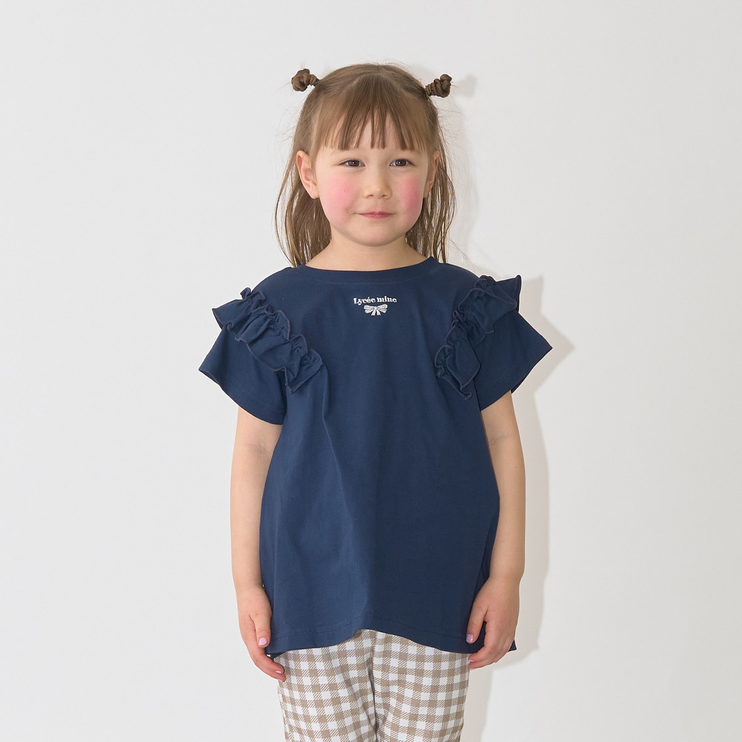 【綿100%】 【速乾・UV・型崩れしない】【どっちが前でもOK】フリルAラインチュニックTシャツ