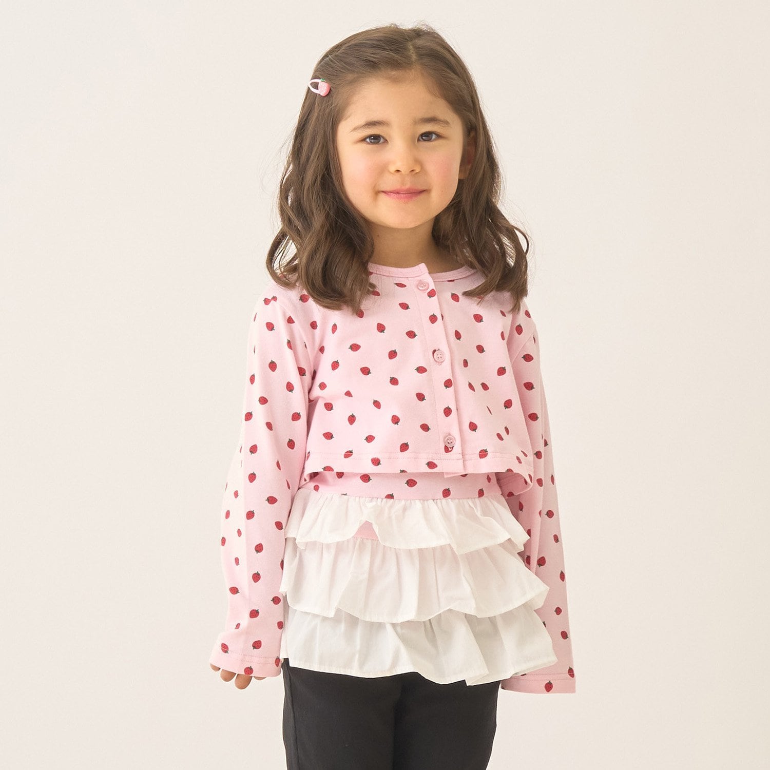 【速乾・UV・型崩れしない】アソート総柄ミニ丈カーディガン・フリルキャミセット【Lycee mine バレエシリーズ】