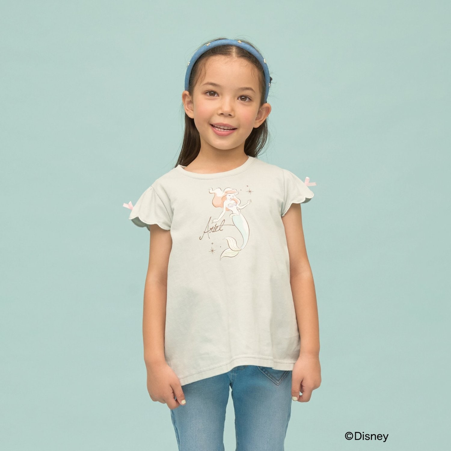 【Disney】【速乾・UV・型崩れしない】スカラップスリーブアソート転写プリントTシャツ