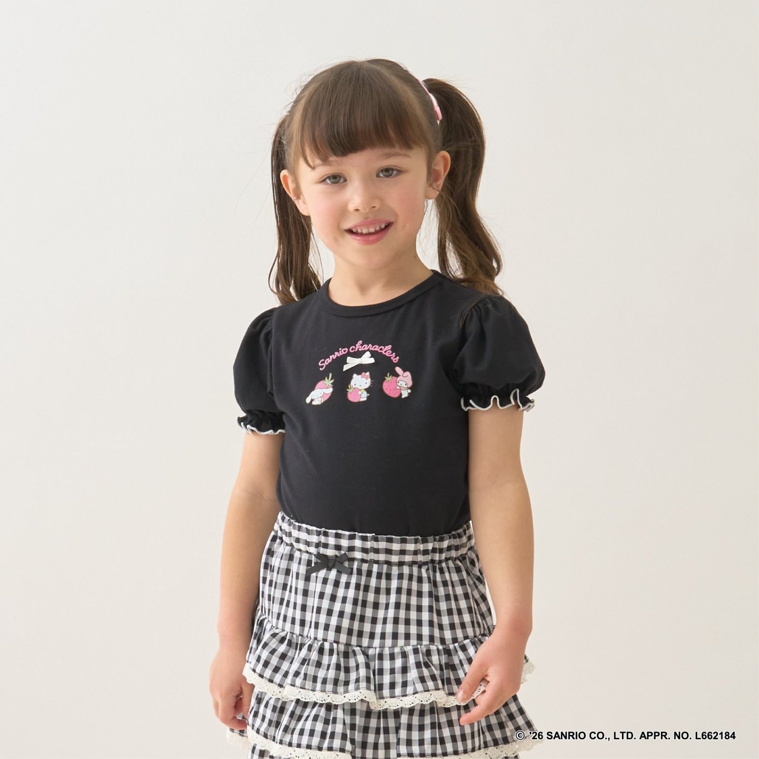 【サンリオキャラクターズ】【速乾・UV・型崩れしない】いちごのおうちプリントTシャツ