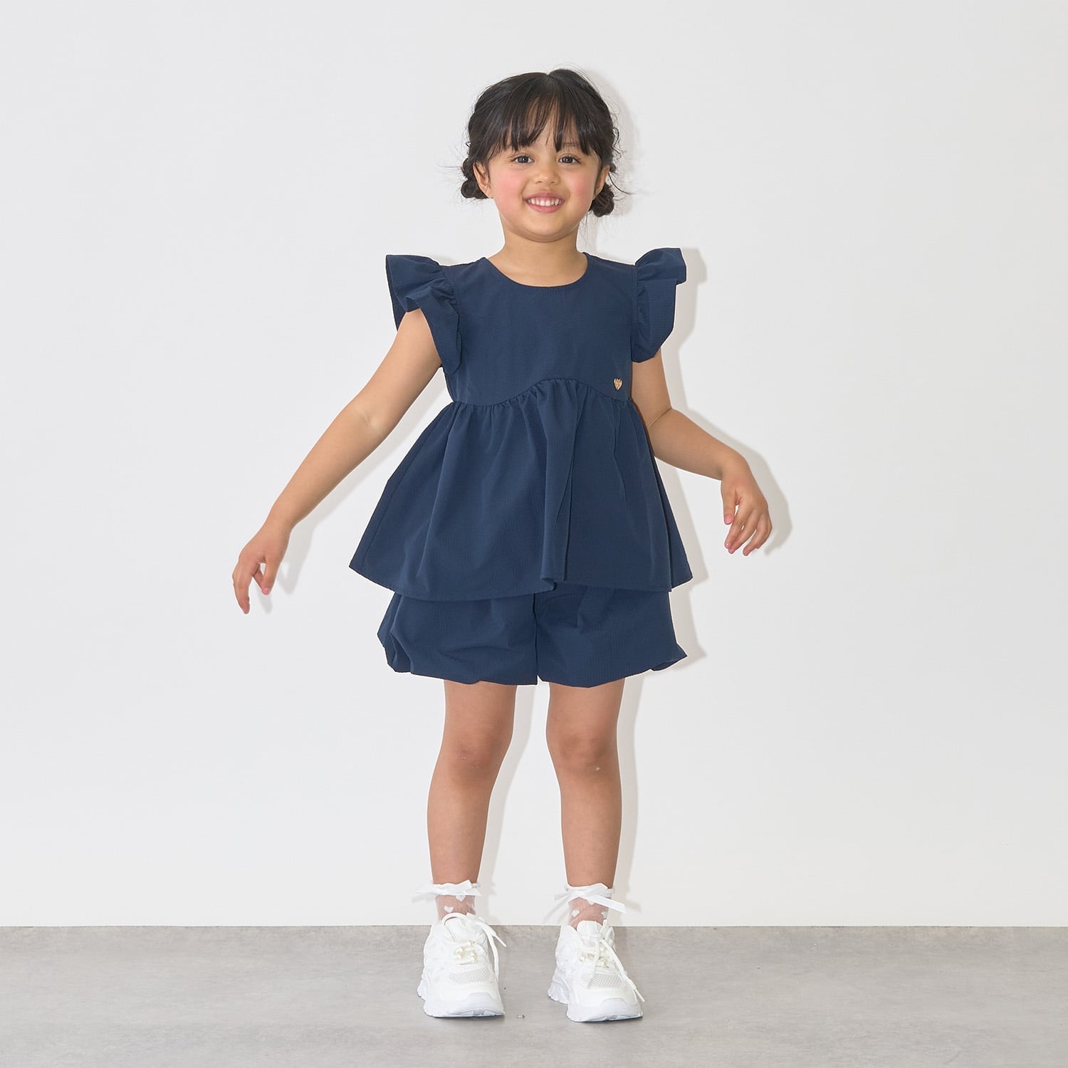 【セットアップ】なみなみペプラムブラウス・バルーンパンツセット