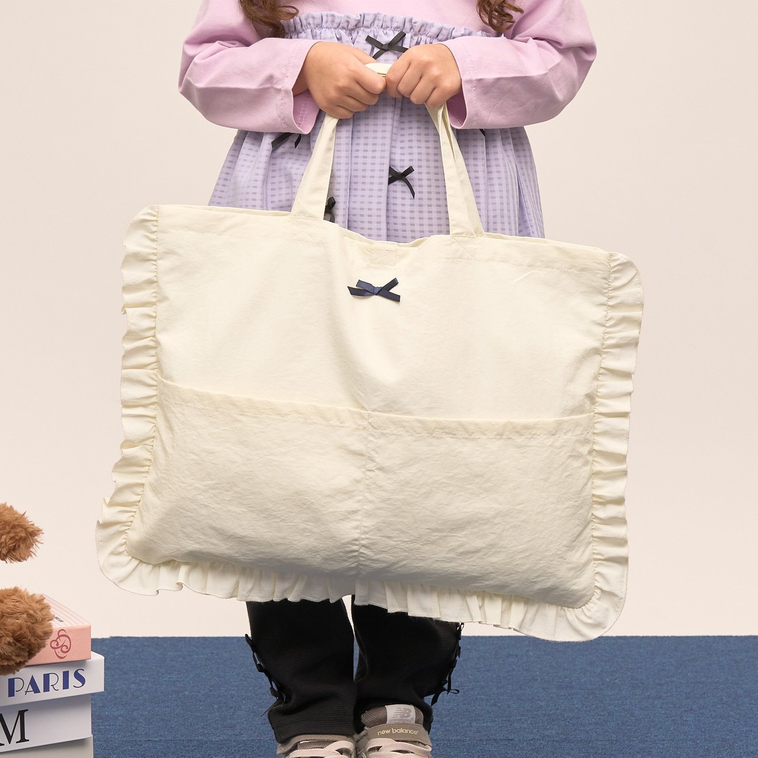 【予約/1月中旬～1月下旬入荷予定】【スクール対応】【撥水・防汚・耐久・UV】リボン付きフリルレッスンバック