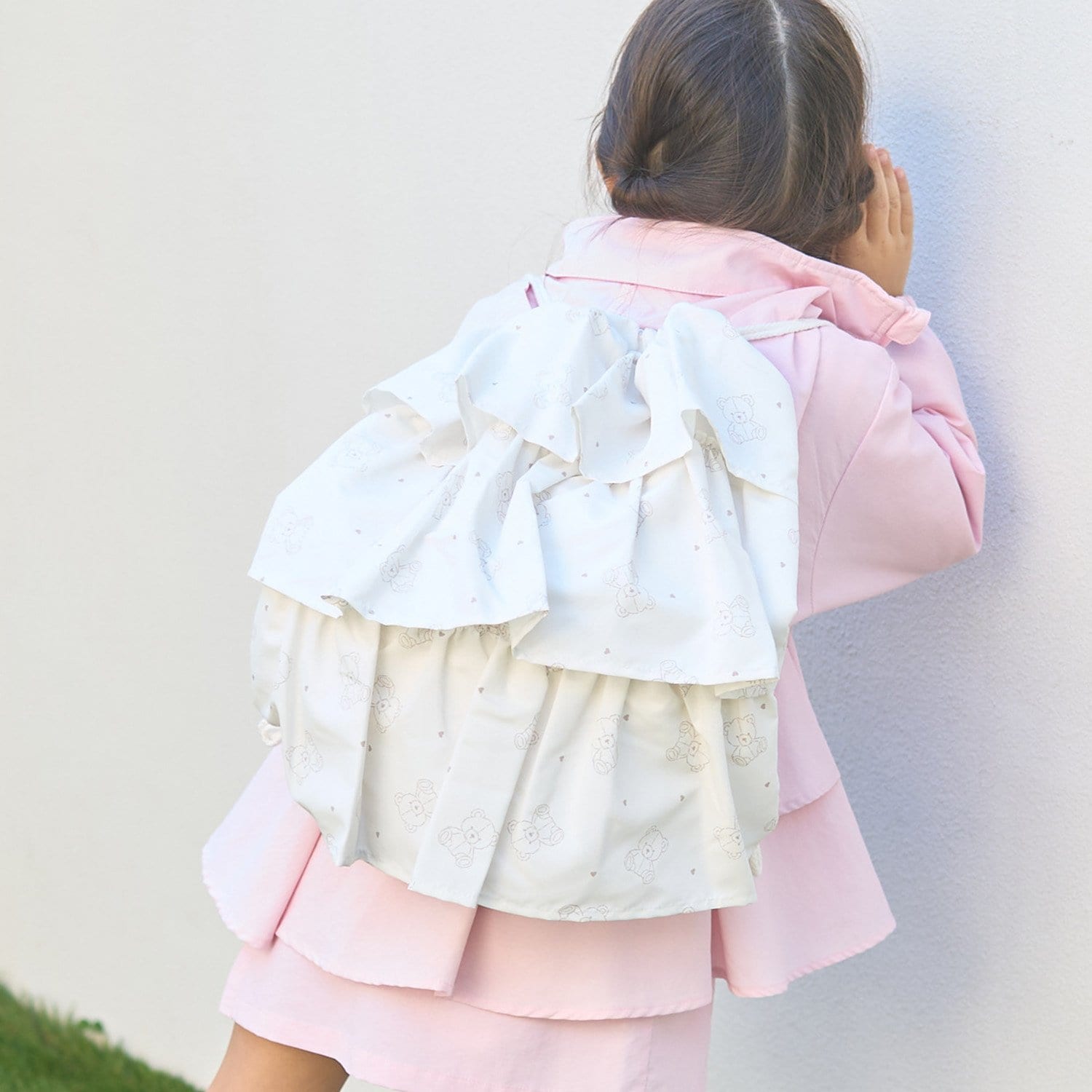 【予約/1月中旬～1月下旬入荷予定】【スクール対応】【撥水・防汚・耐久・UV】フリルらくらくナップ