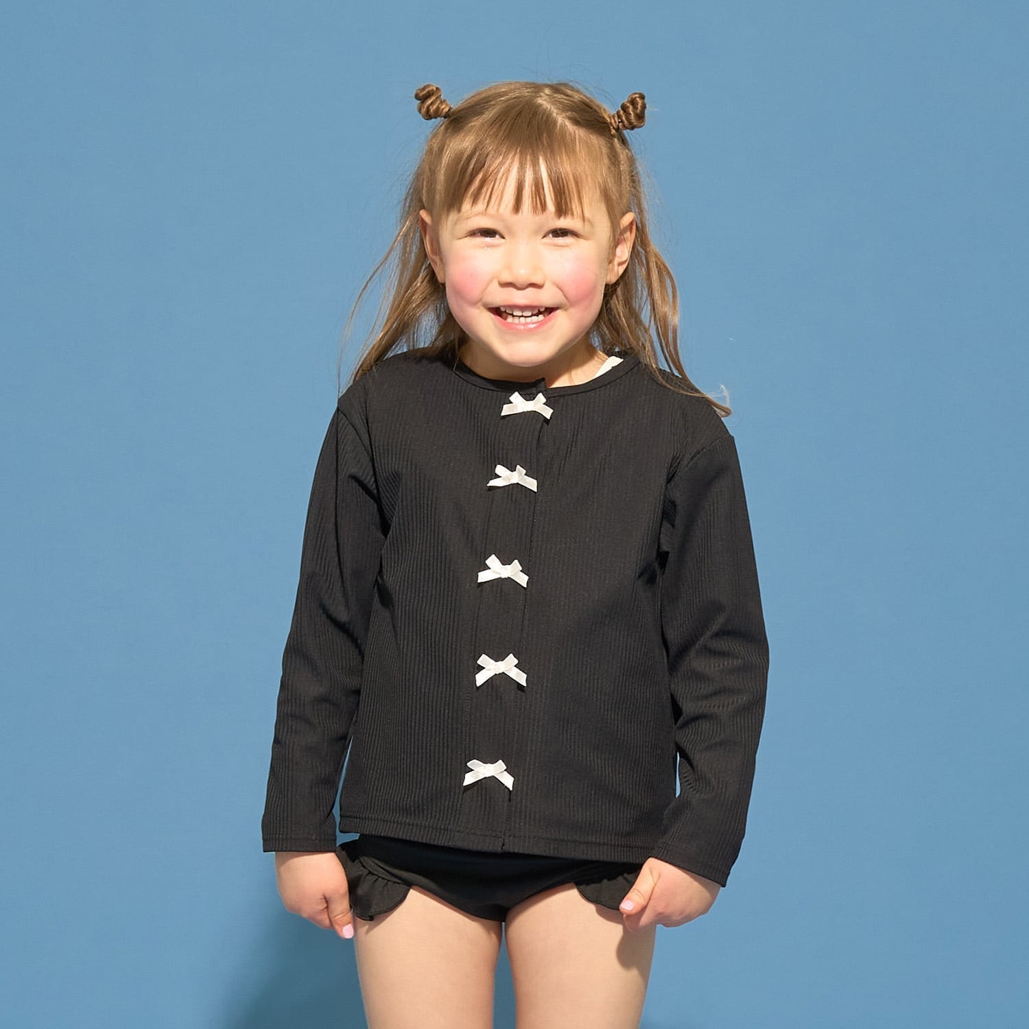 【予約/2026年3月下旬～4月上旬入荷予定】【SWIM】【UVカット】リボン付きカーディガン型ラッシュガード