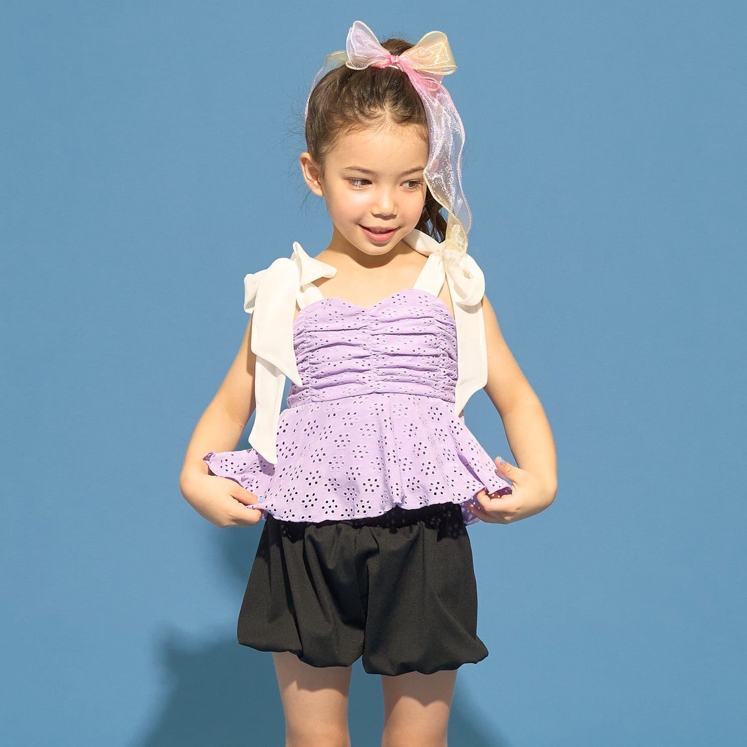 【予約/2026年3月下旬～4月上旬入荷予定】【SWIM】【UVカット】レーストップス・バルーンパンツセパレート水着