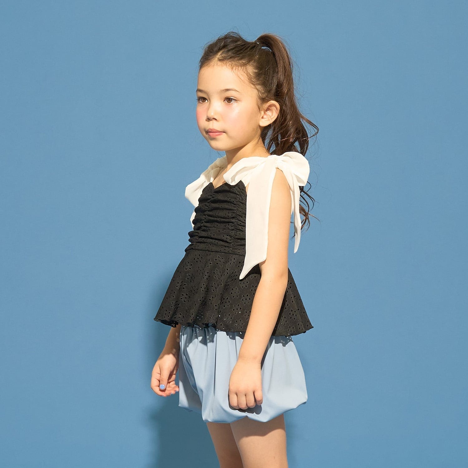 【予約/2026年3月下旬～4月上旬入荷予定】【SWIM】【UVカット】レーストップス・バルーンパンツセパレート水着