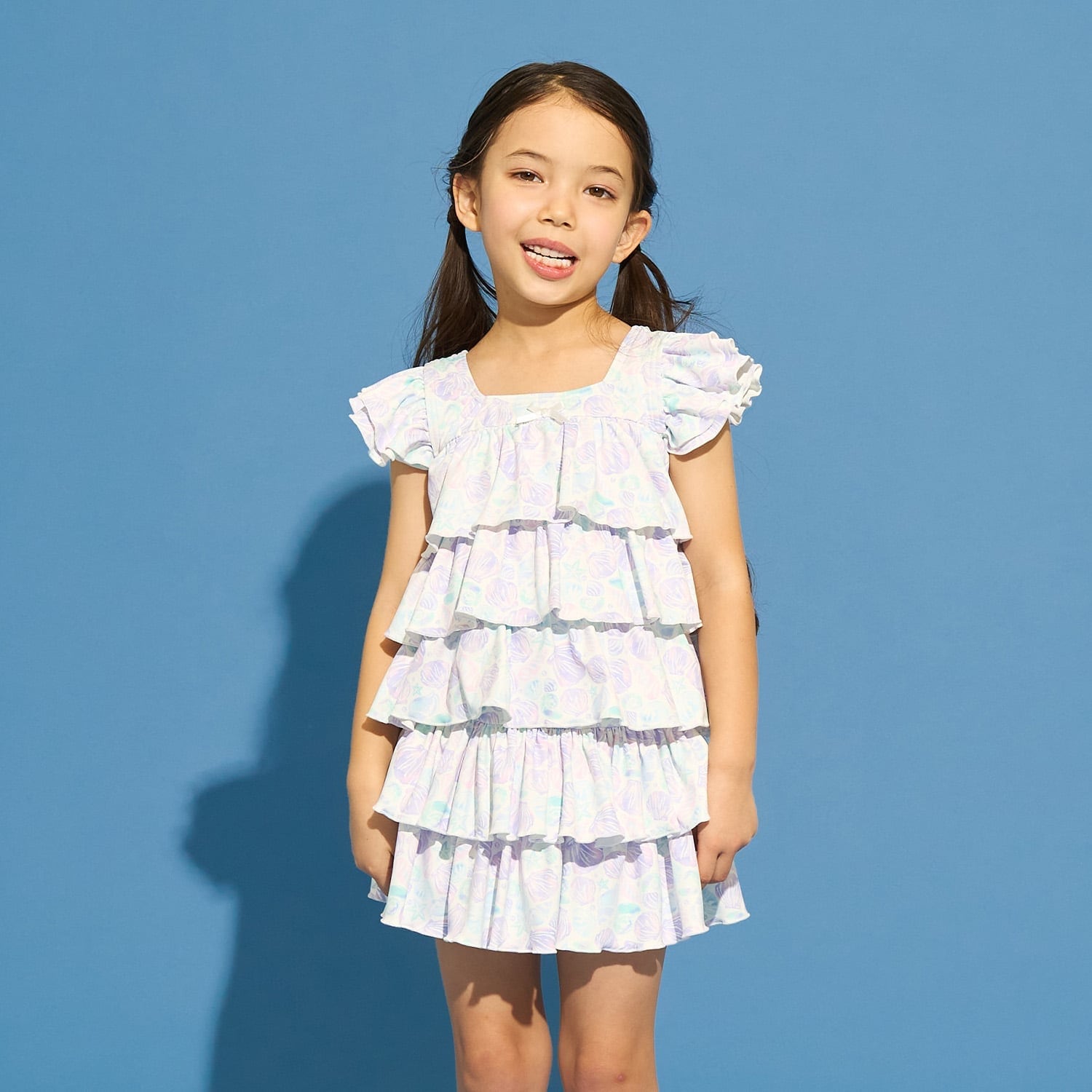 【予約/2026年3月下旬～4月上旬入荷予定】【SWIM】【UVカット】ティアードトップス・ティアードスカートセパレート水着