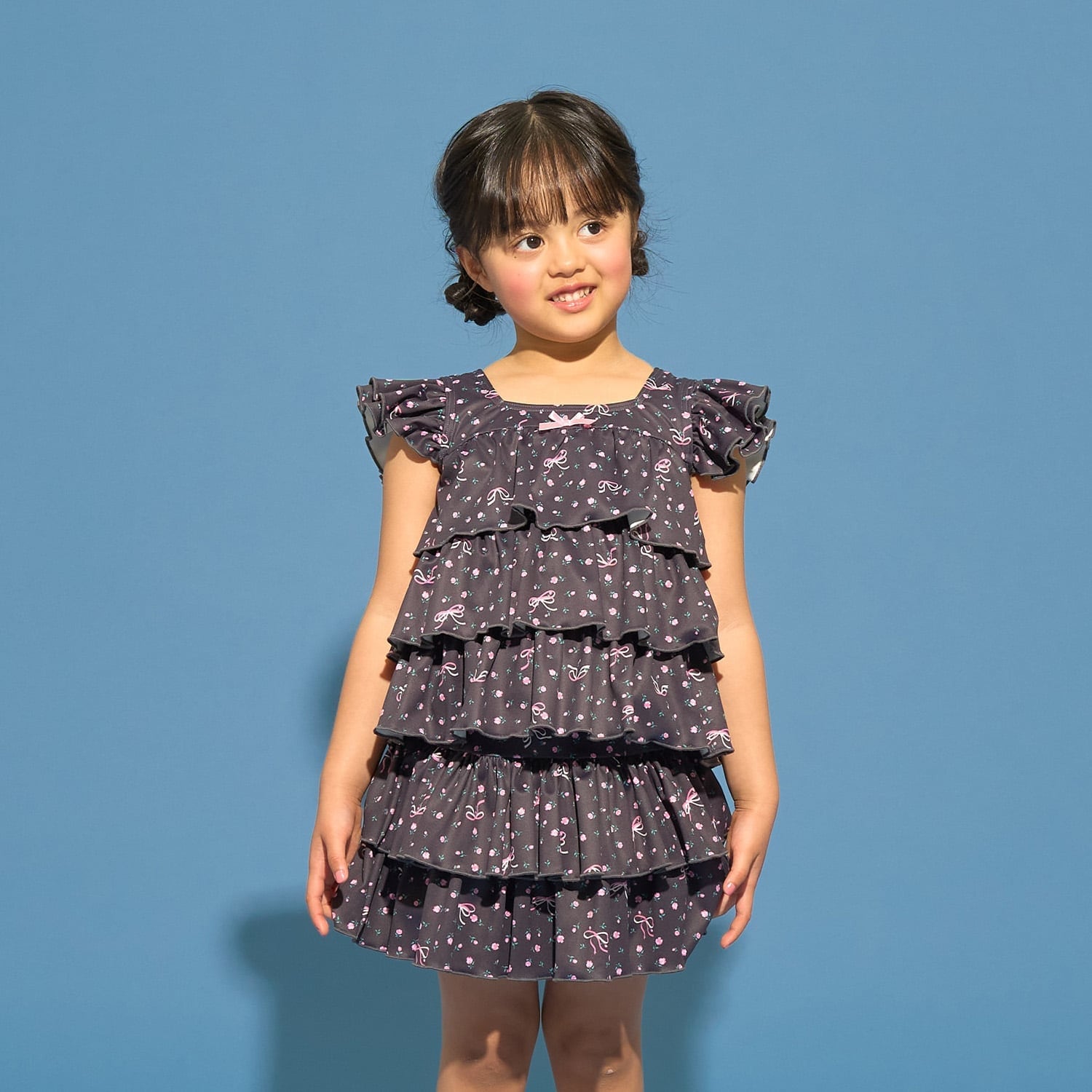 【予約/2026年3月下旬～4月上旬入荷予定】【SWIM】【UVカット】ティアードトップス・ティアードスカートセパレート水着