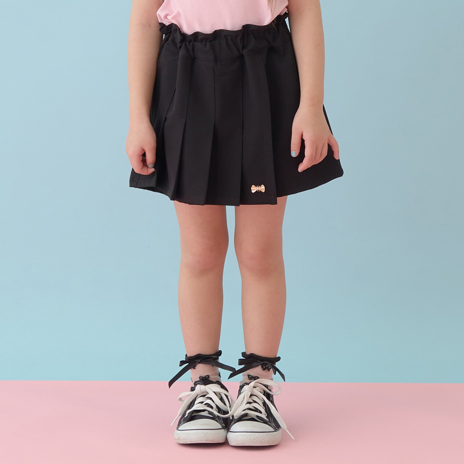 フロントプリーツハートポケットカラースカパン