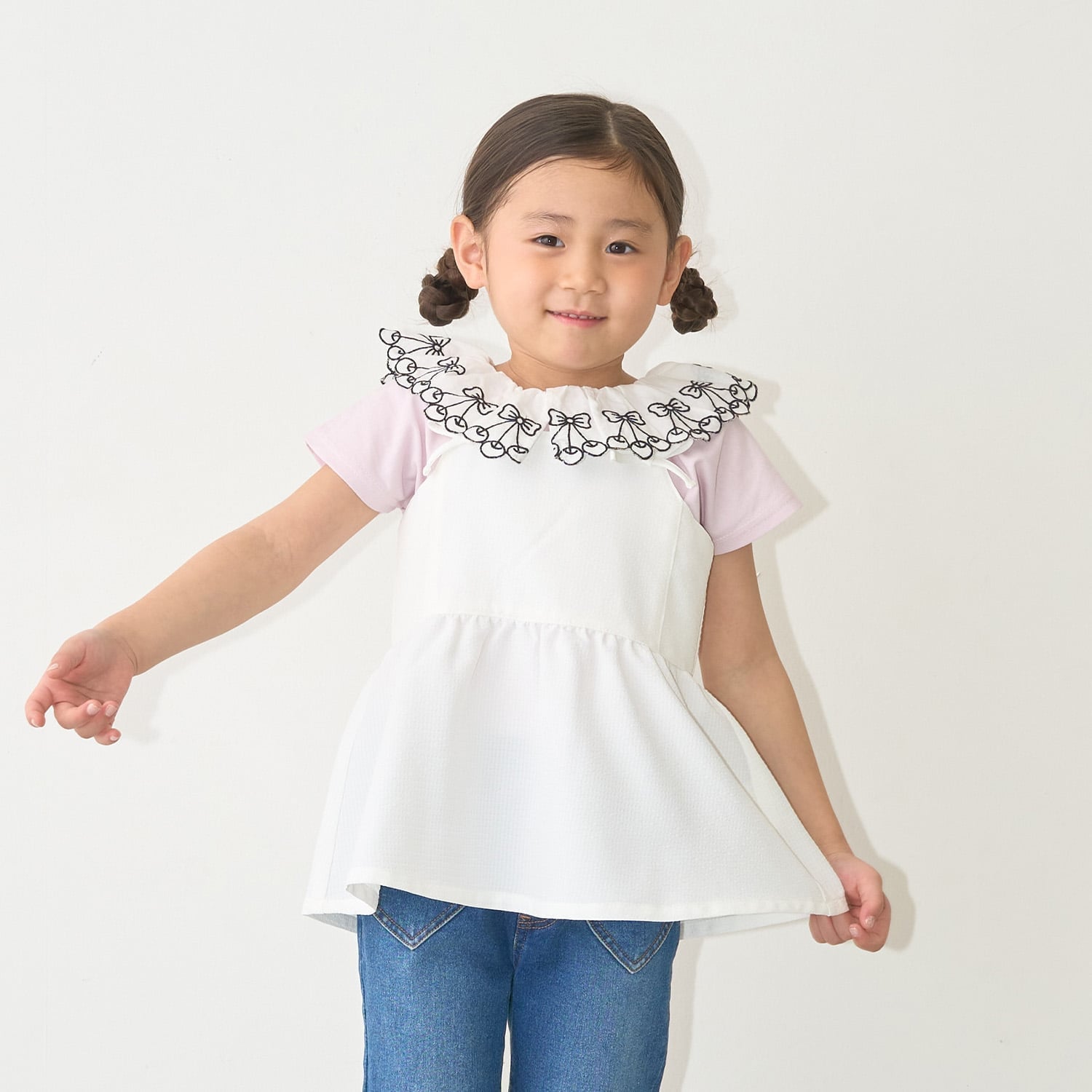 【予約/5月下旬~6月上旬入荷予定】【脇ポケット付き】ペプラムビスチェ