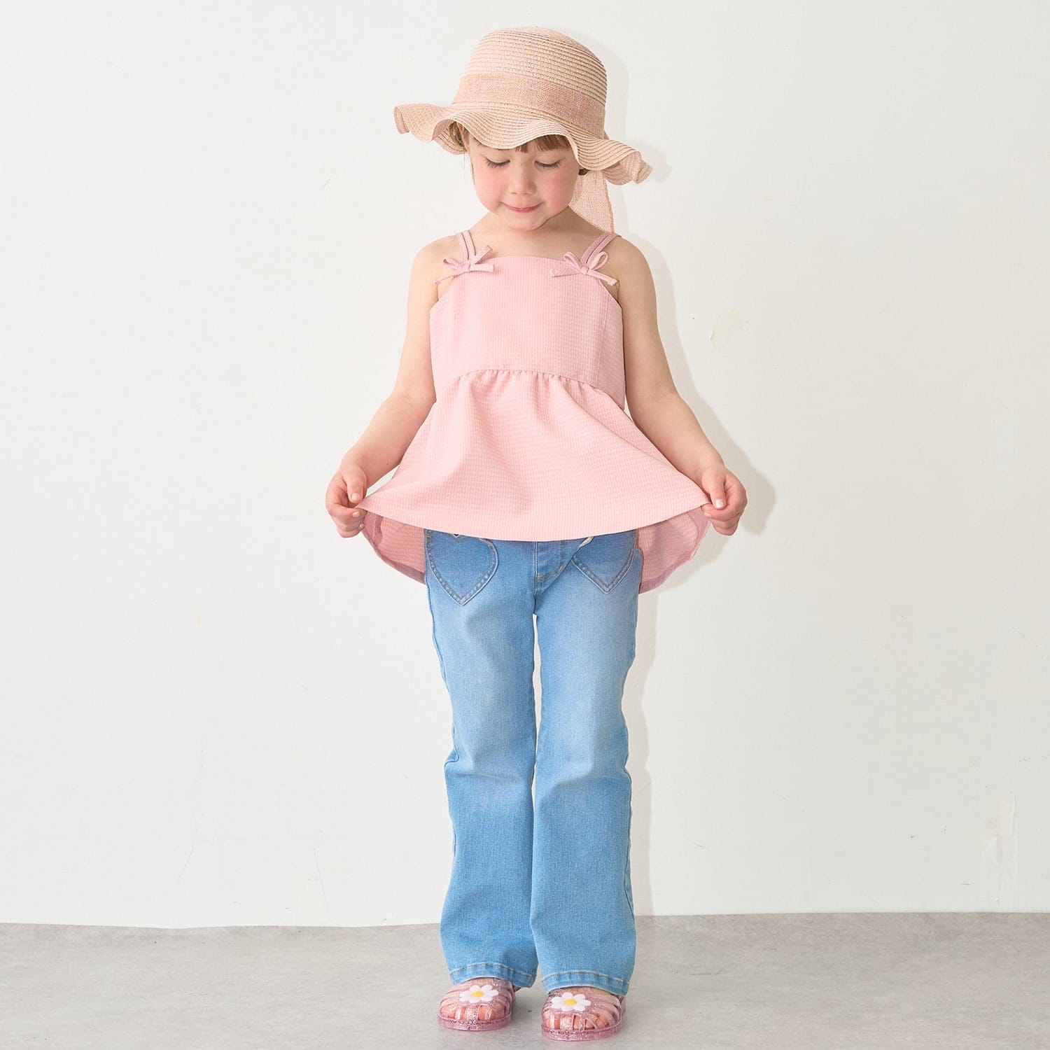 【予約/5月下旬~6月上旬入荷予定】【脇ポケット付き】ペプラムビスチェ