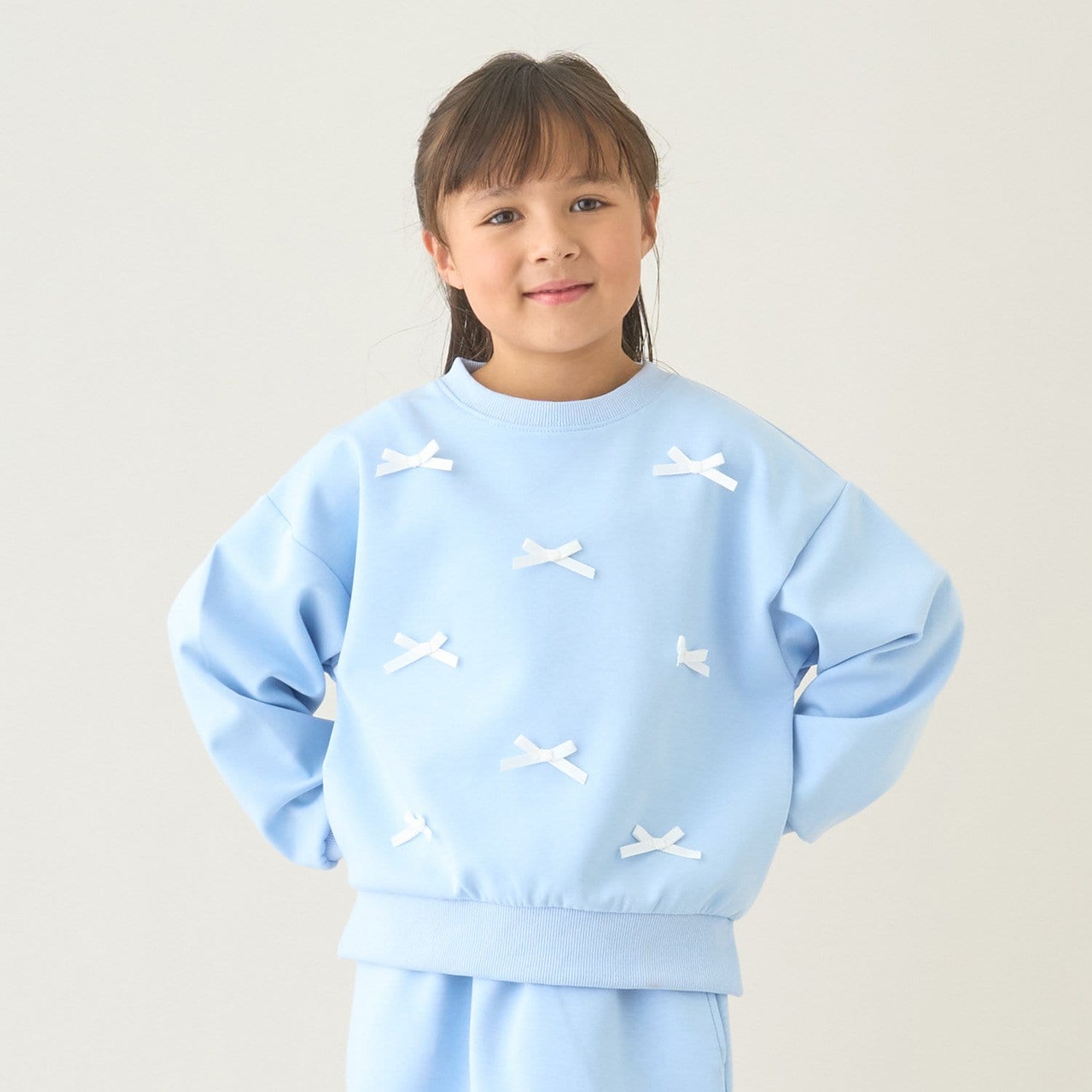 【スクール対応】【パフスェット】リボンプルオーバー