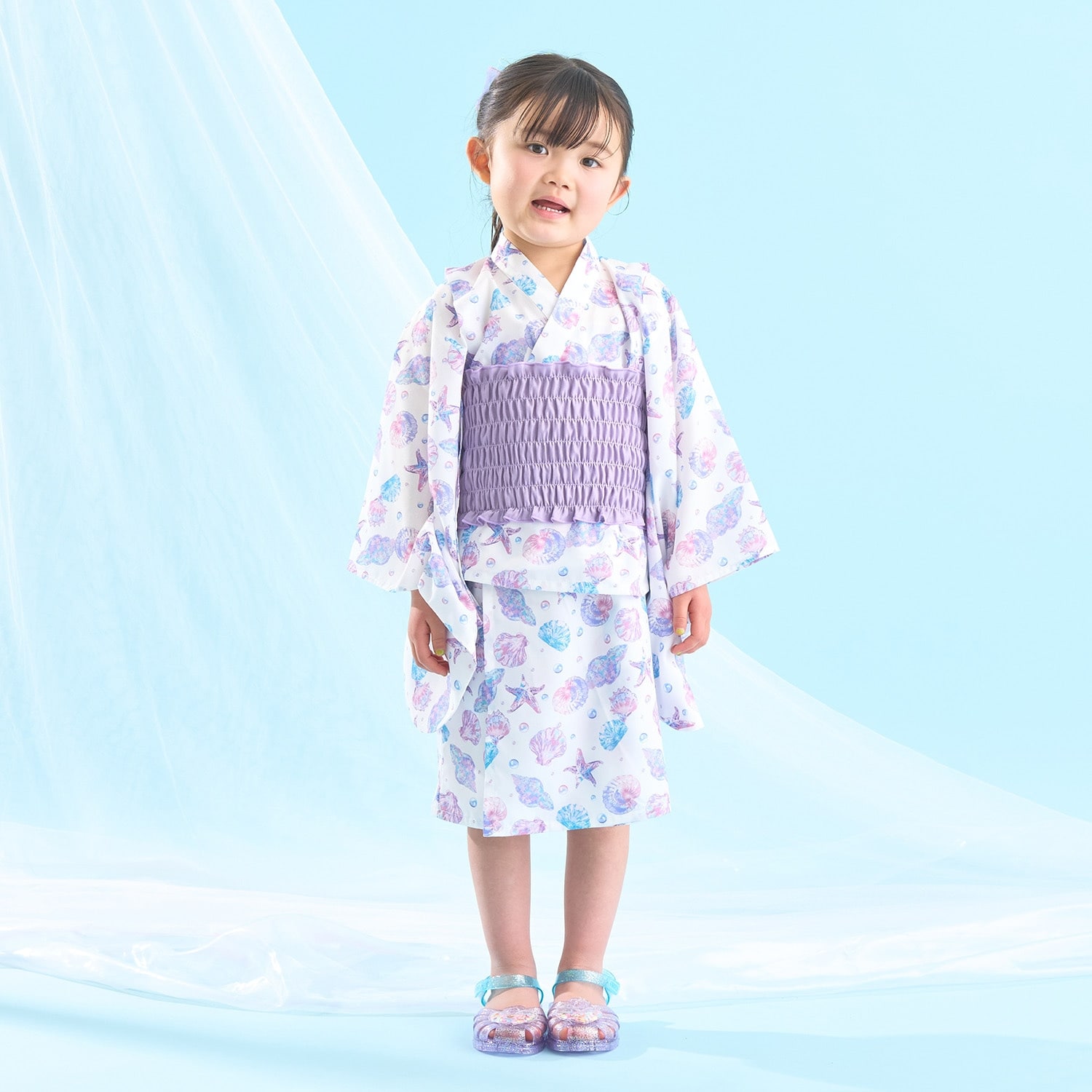 【予約/4月下旬~5月上旬入荷予定】【簡単着付け♪】【接触冷感】4wayセパレート浴衣つくり帯(OHANA)