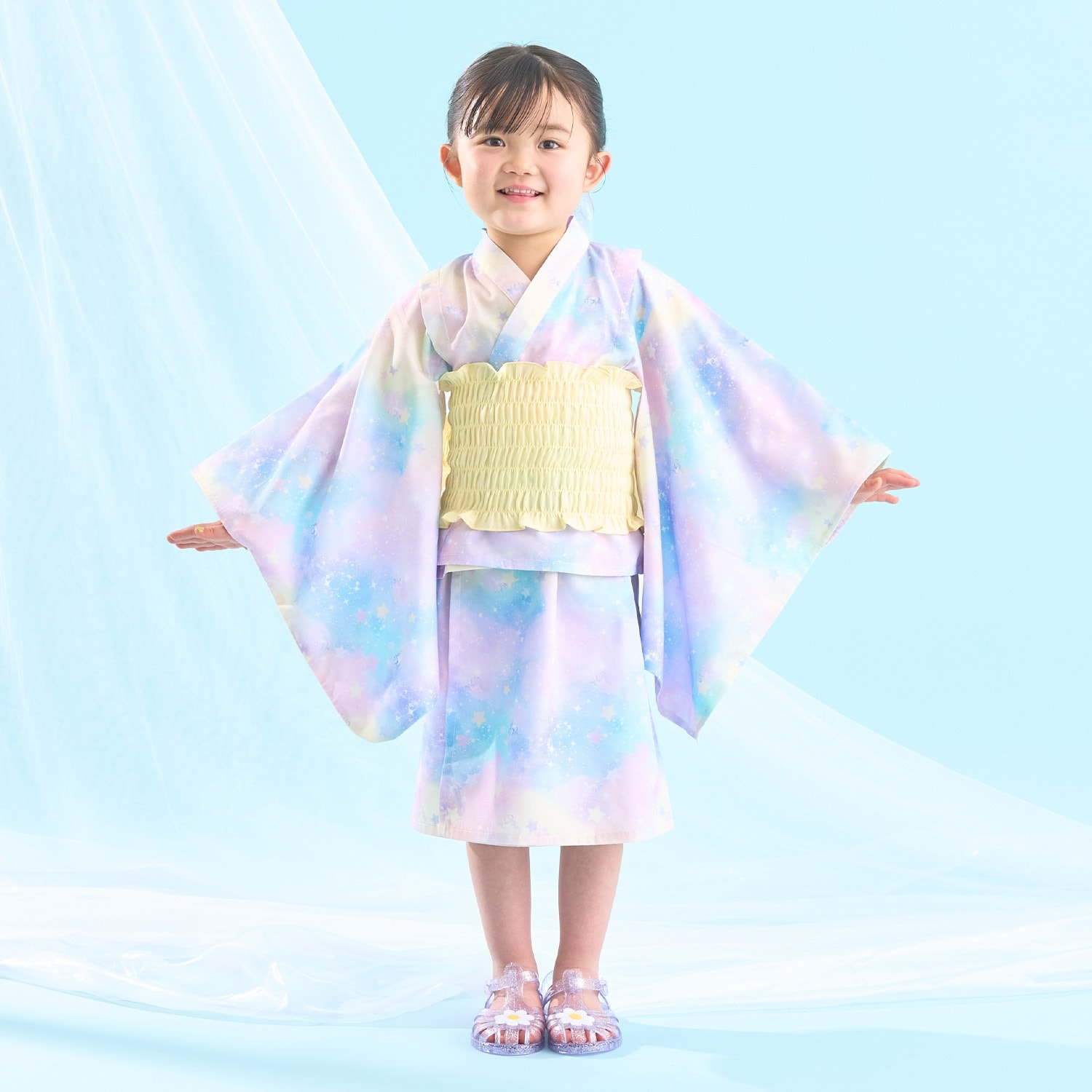 【予約/4月下旬~5月上旬入荷予定】【簡単着付け♪】【接触冷感】4wayセパレート浴衣つくり帯(OHANA)