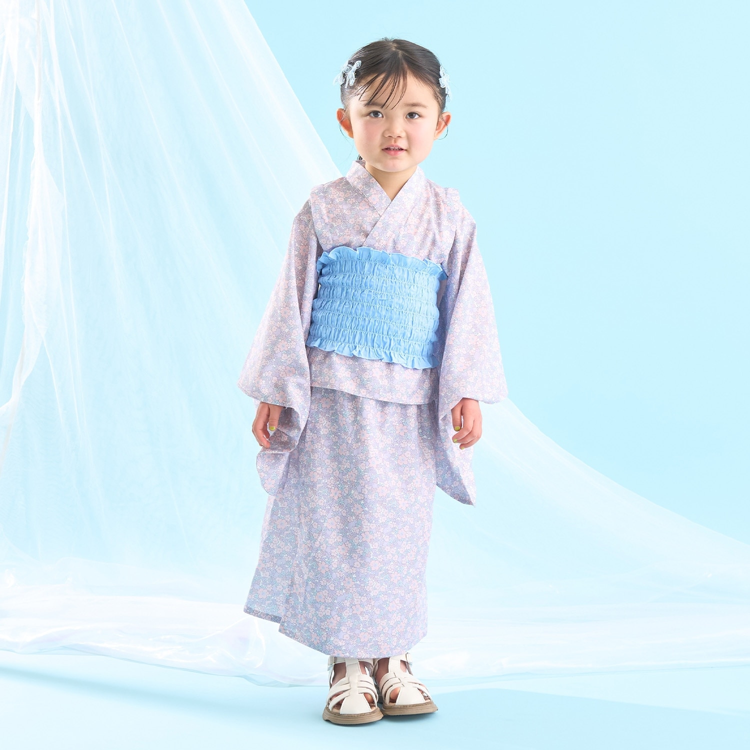 【予約/4月下旬~5月上旬入荷予定】【簡単着付け♪】【接触冷感】4wayセパレート浴衣つくり帯(kawaii)