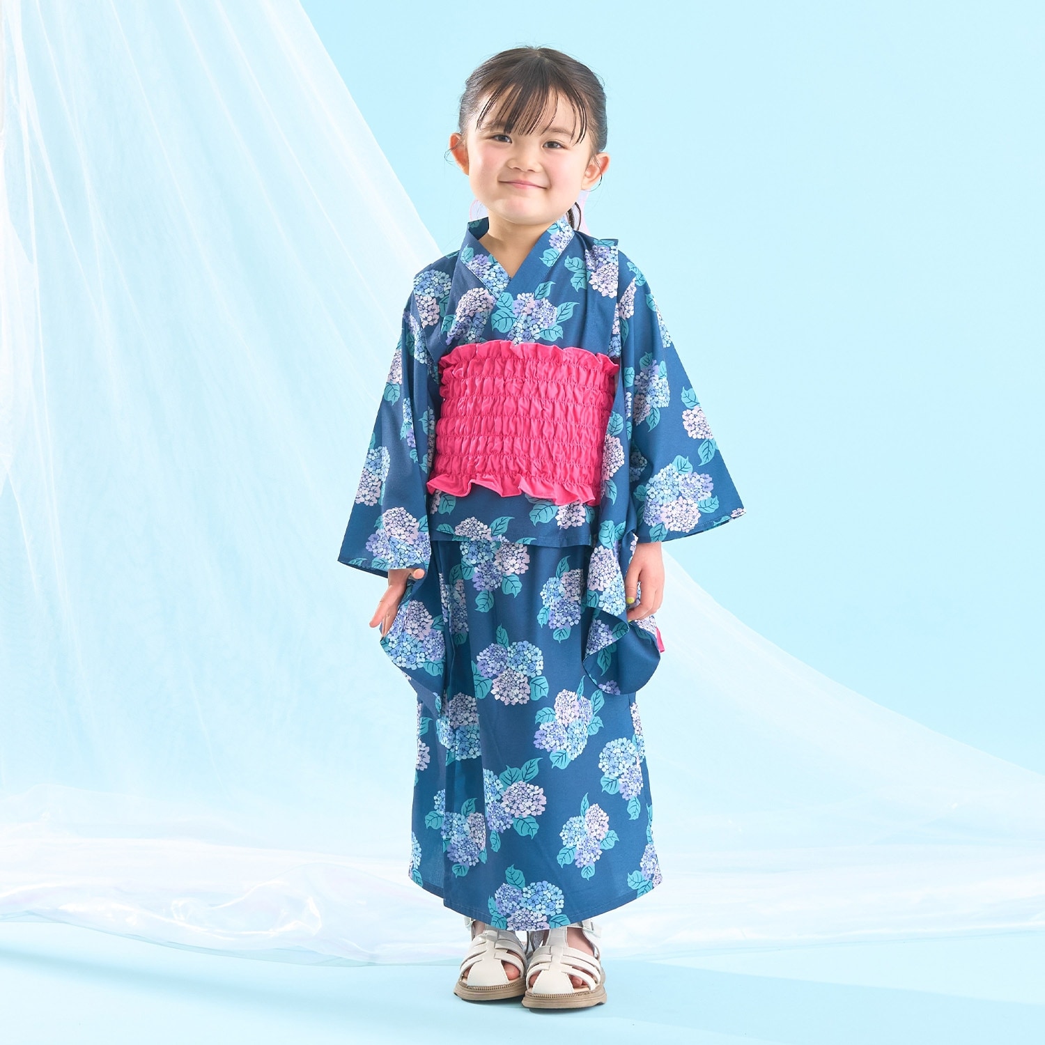 【予約/4月下旬~5月上旬入荷予定】【簡単着付け♪】【接触冷感】4wayセパレート浴衣つくり帯(kawaii)