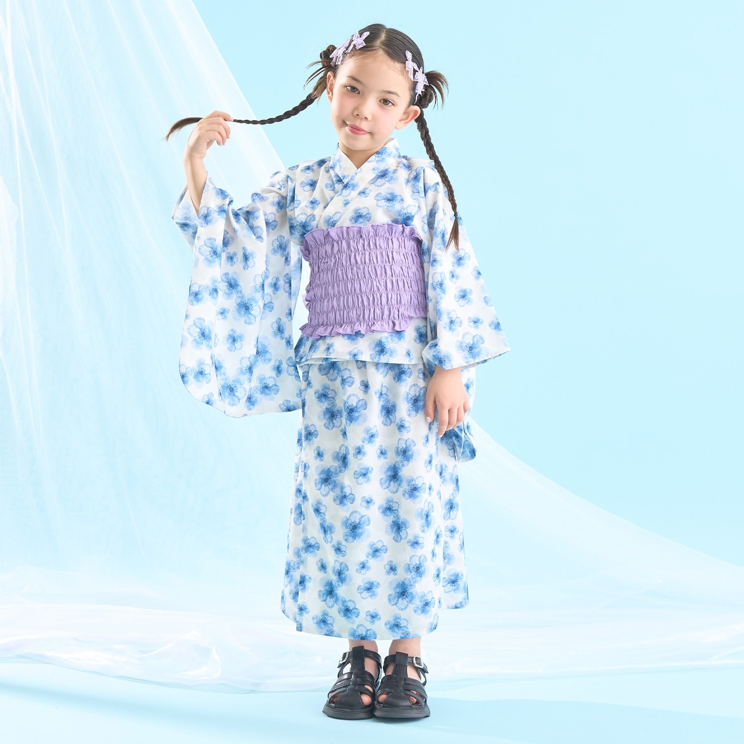 【予約/4月下旬~5月上旬入荷予定】【簡単着付け♪】【接触冷感】4wayセパレート浴衣つくり帯(kawaii)