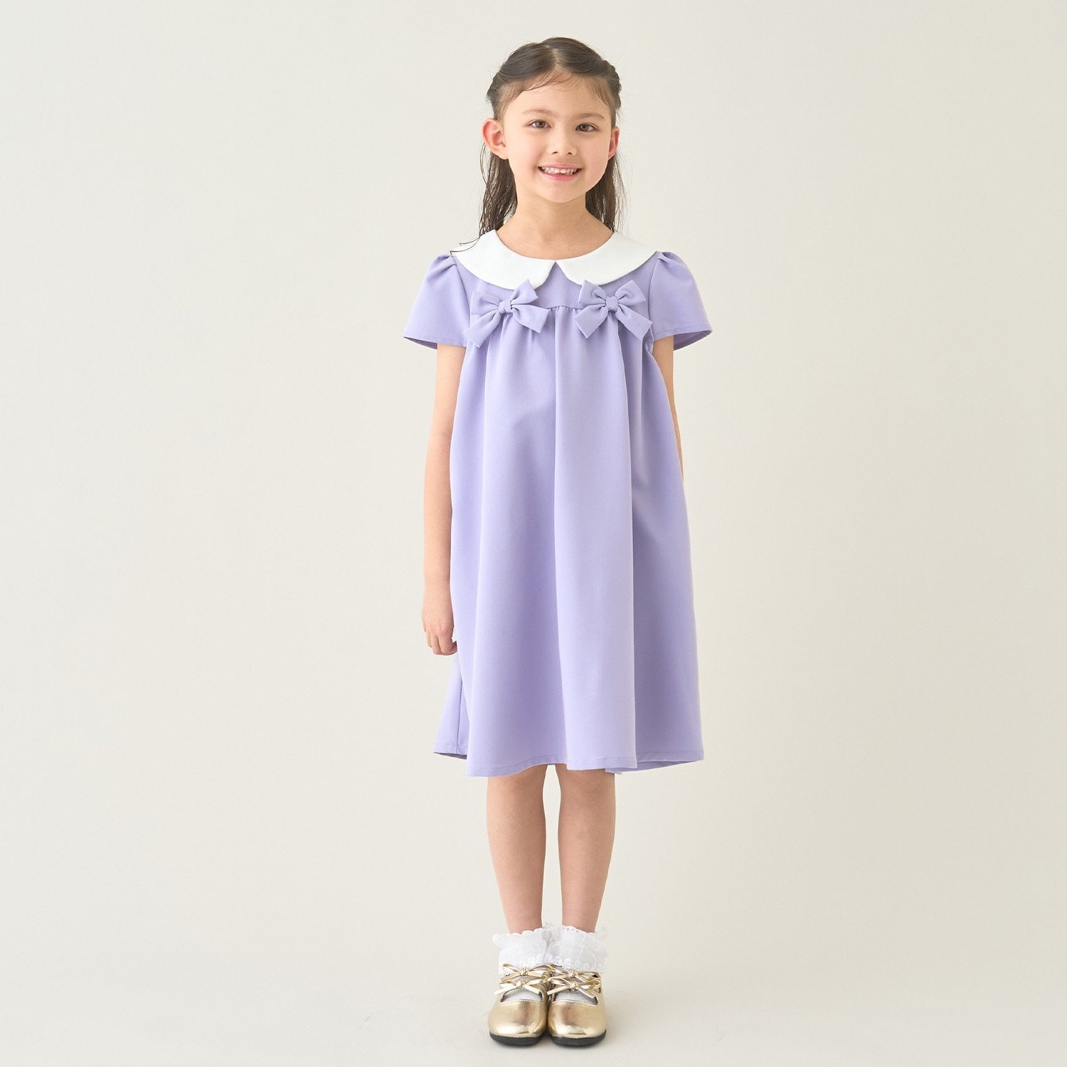 【オケージョン】【スクール対応】丸衿付ワンピース