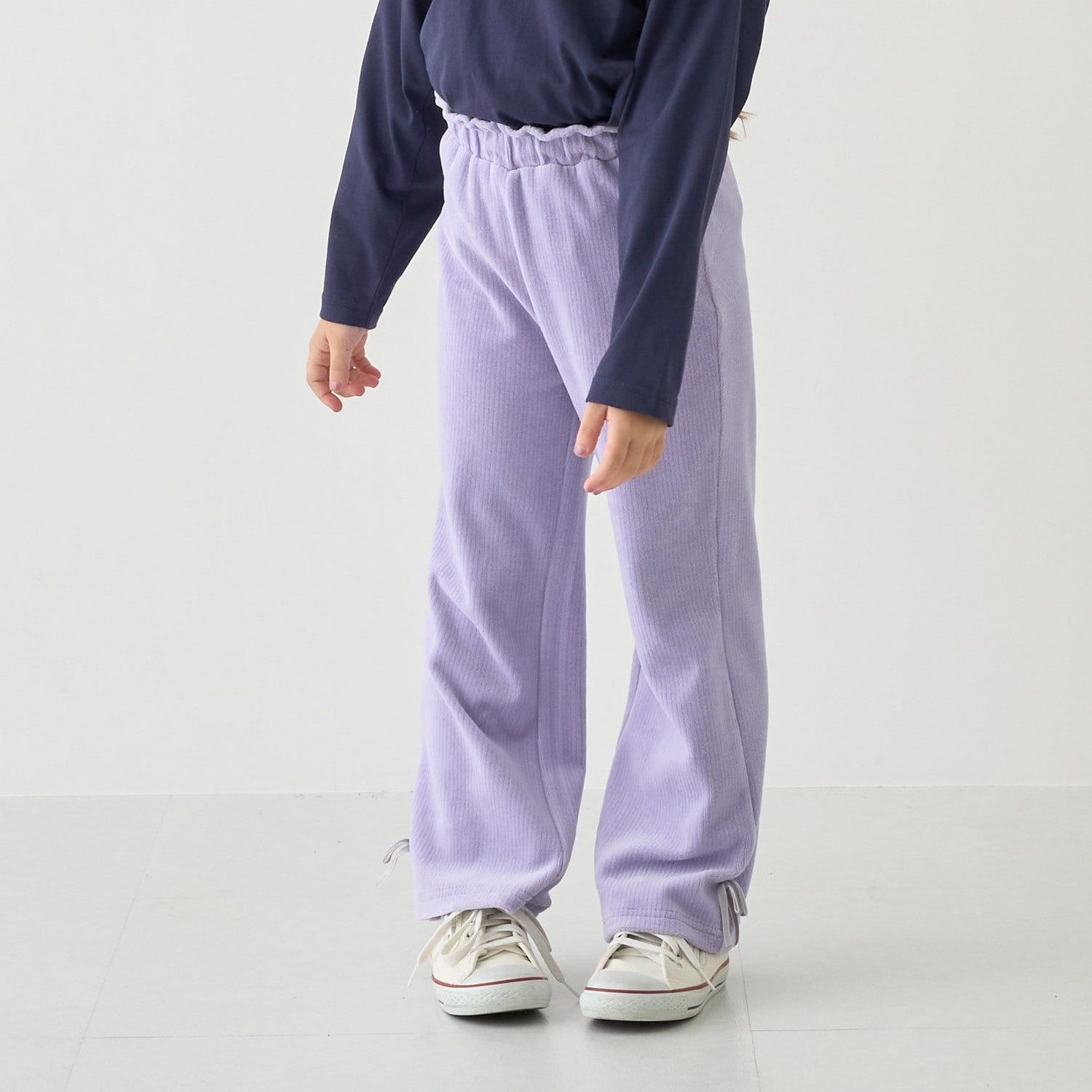 やみつきになる履き心地ニットコールパンツ(90cm ラベンダー): キッズ