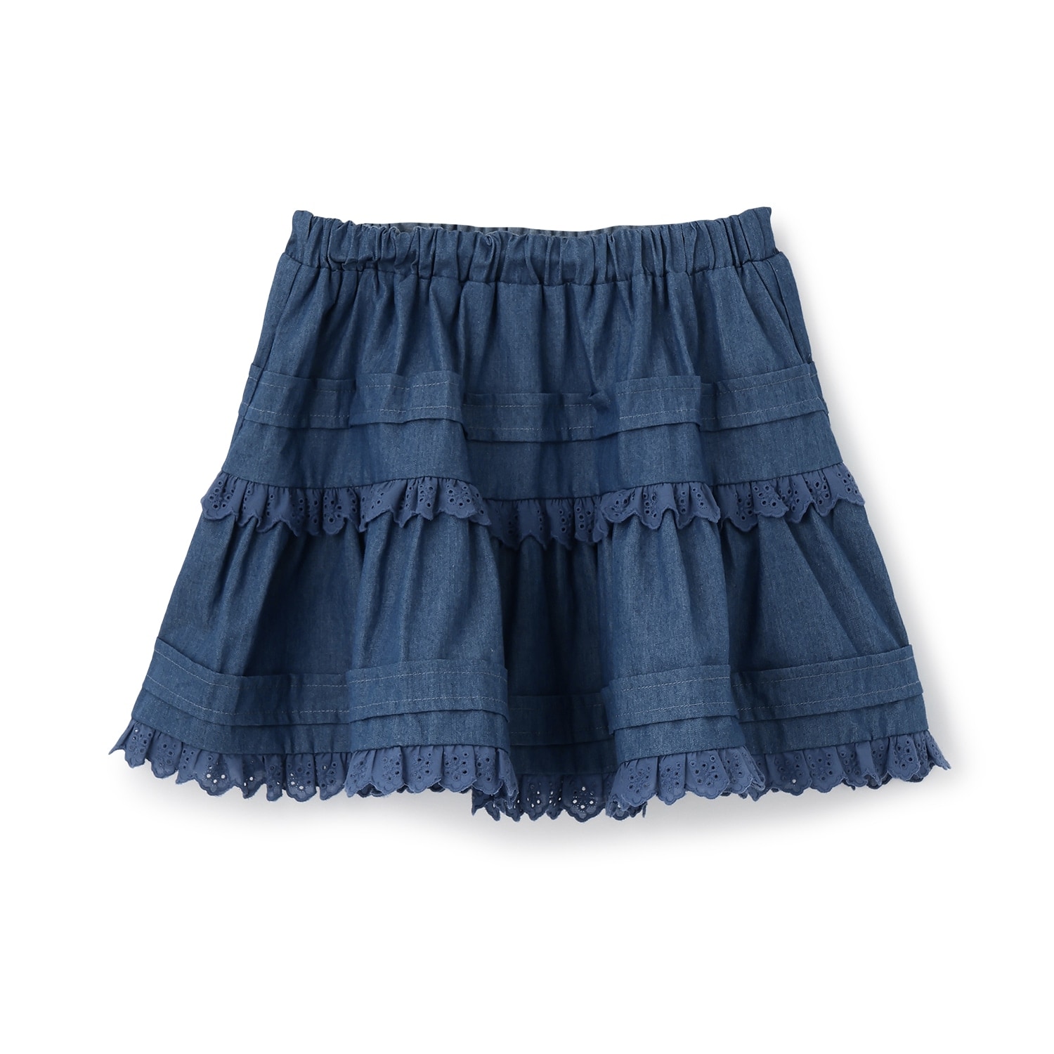 【予約/6月下旬~7月上旬入荷予定】【綿100%】ティアードスカート