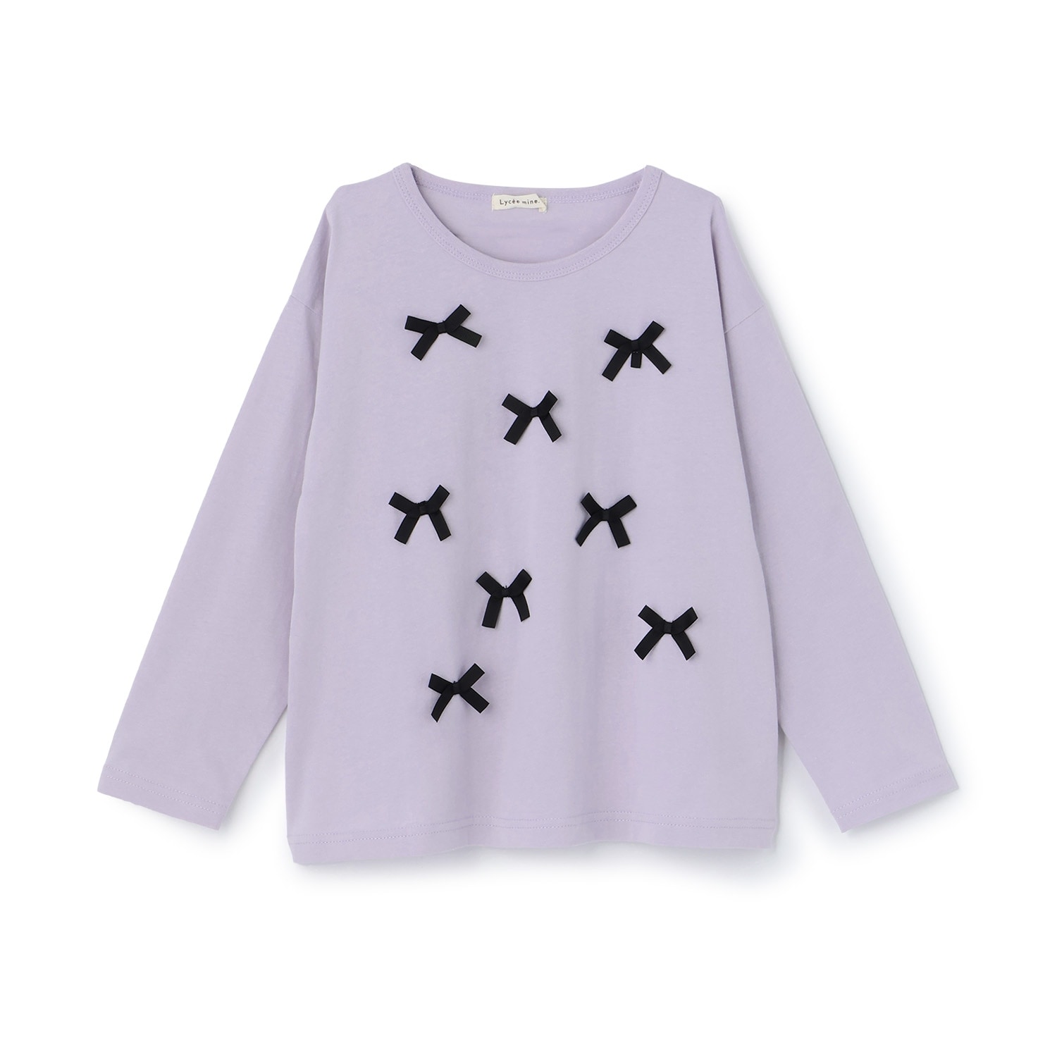 【綿100%】【名札がつけられる】リボンAラインTシャツ