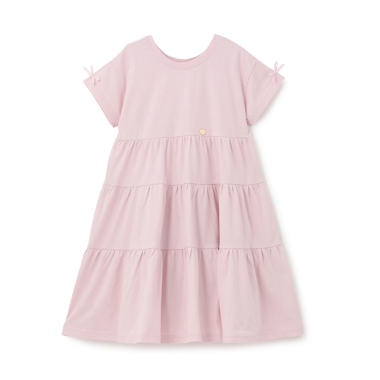 【予約/6月中旬~下旬入荷予定】【綿100%】【どちらが前でもOK】ティアードTシャツワンピース