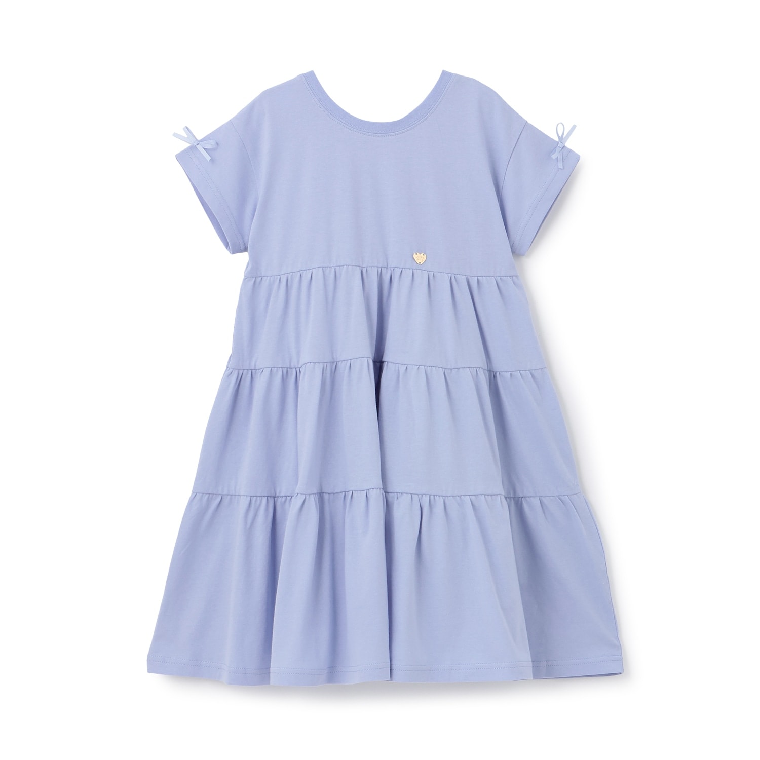 【予約/6月中旬~下旬入荷予定】【綿100%】【どちらが前でもOK】ティアードTシャツワンピース