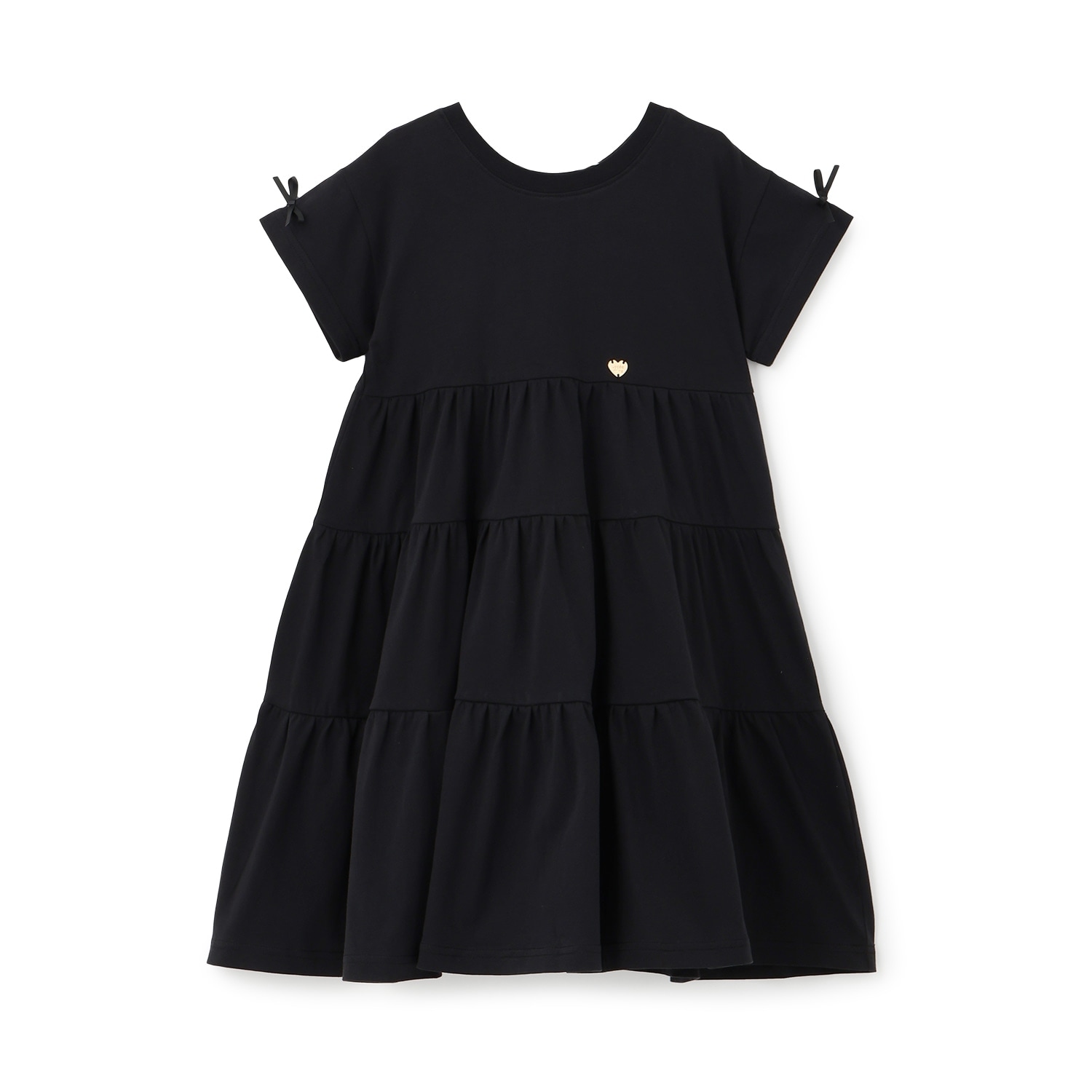 【予約/6月中旬~下旬入荷予定】【綿100%】【どちらが前でもOK】ティアードTシャツワンピース
