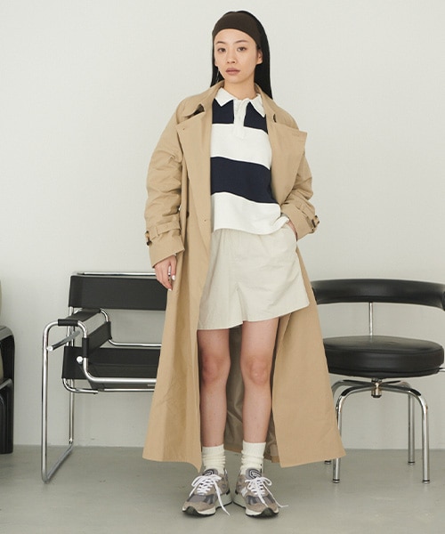 極美品　23区　21SS トレンチコート　ロング丈　ハニーベージュ　ベルト　40 23区 / ニジュウサンク （レディース） トレンチコート