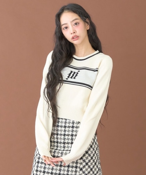 コンパクトジャガードニット【韓国ファッション】