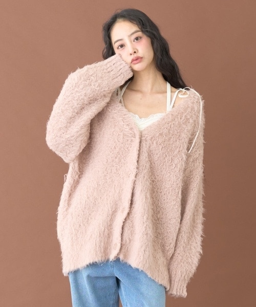 起毛ニットカーディガン【韓国ファッション】