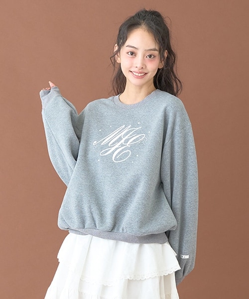 ニュアンスロゴトレーナー【韓国ファッション】