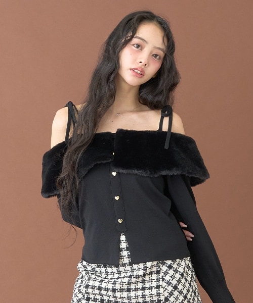 2WAYオフショルニットプルオーバー【韓国ファッション】