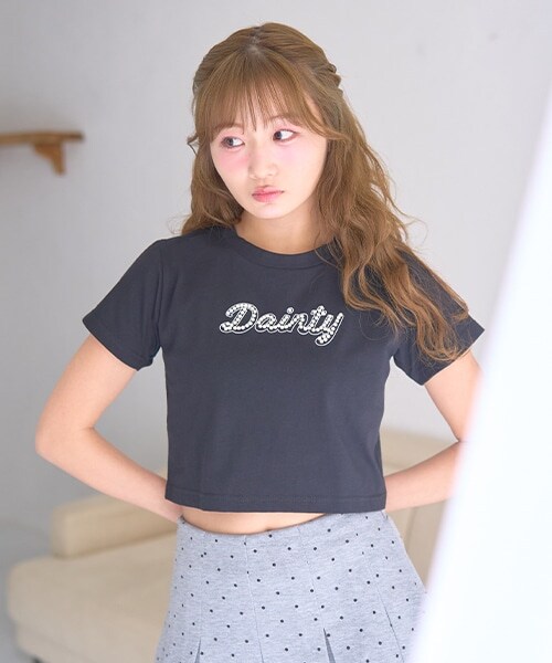 パールラインロゴ半袖Tシャツ