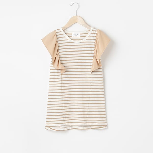 【リンク/接触冷感】袖チュールTシャツ
