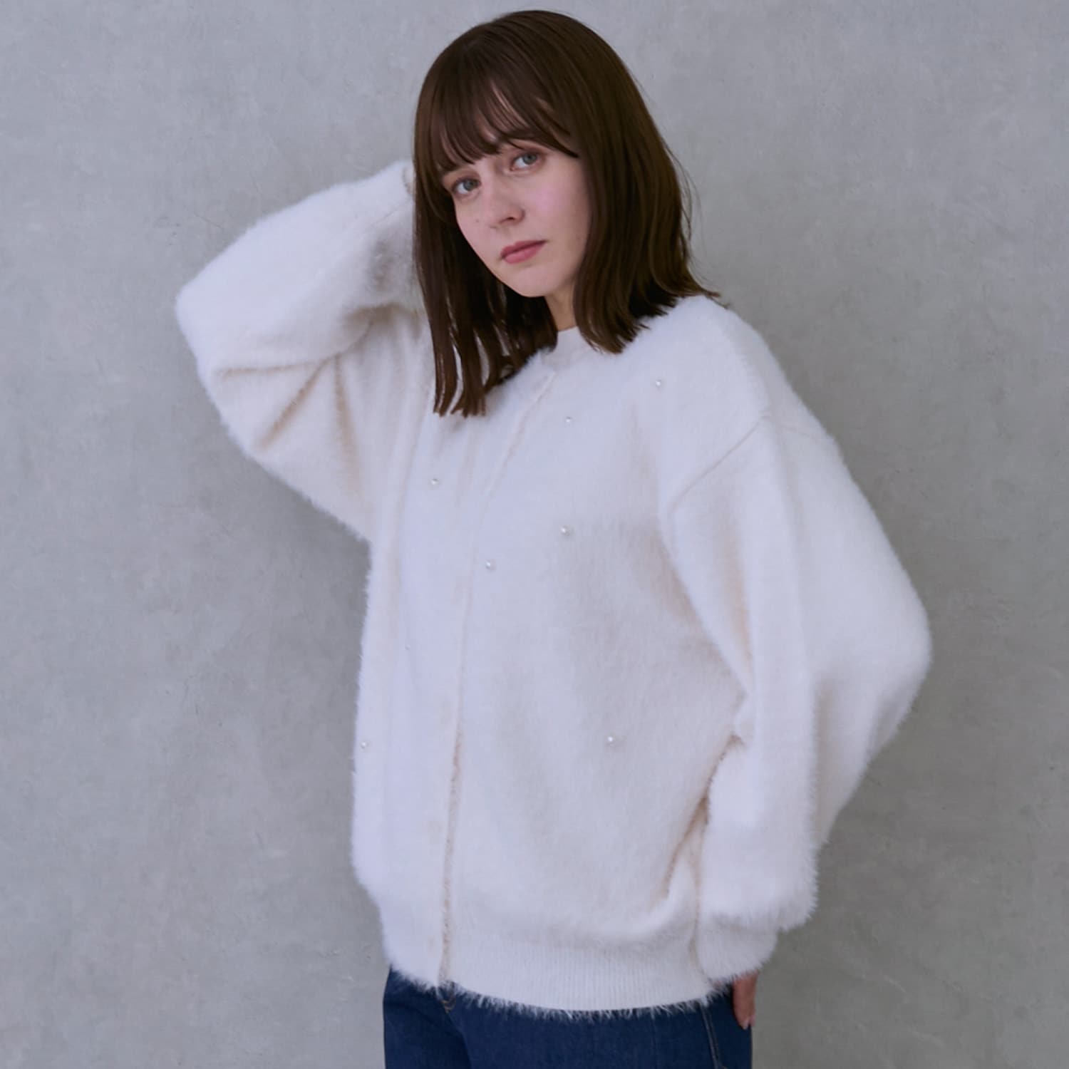 【親子リンク】シャギーニットカーディガン