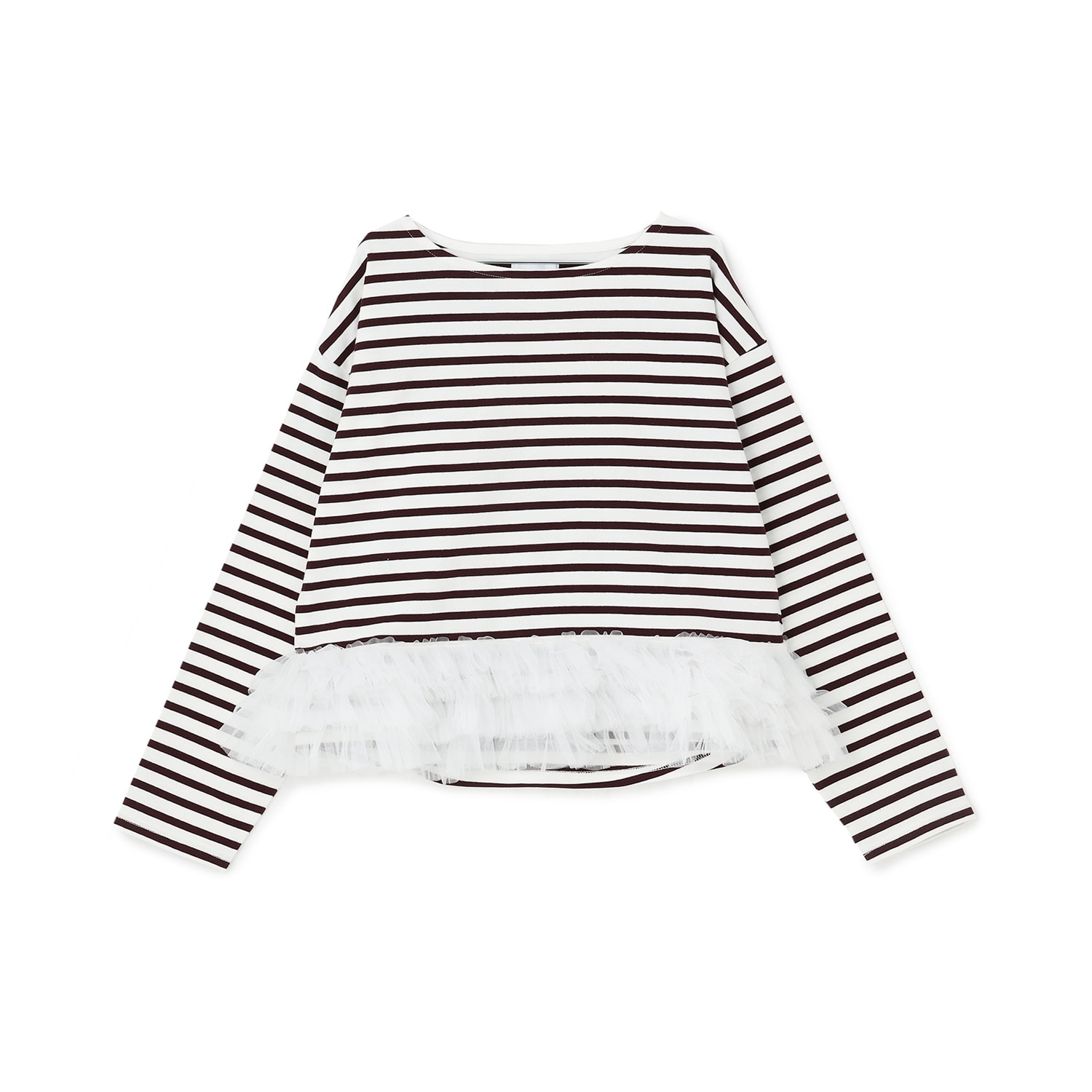 【リンク】ボーダーペプラム長袖Tシャツ