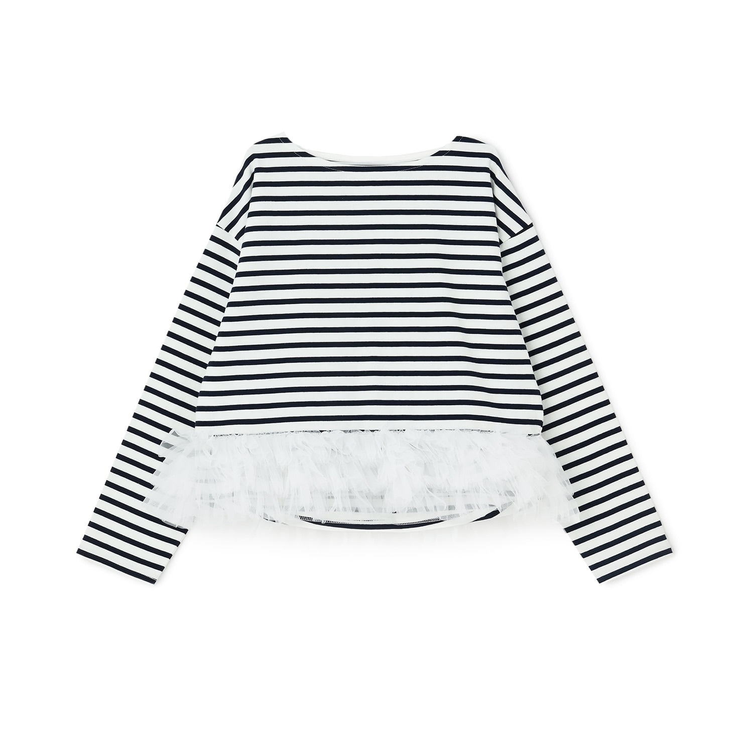 【リンク】ボーダーペプラム長袖Tシャツ