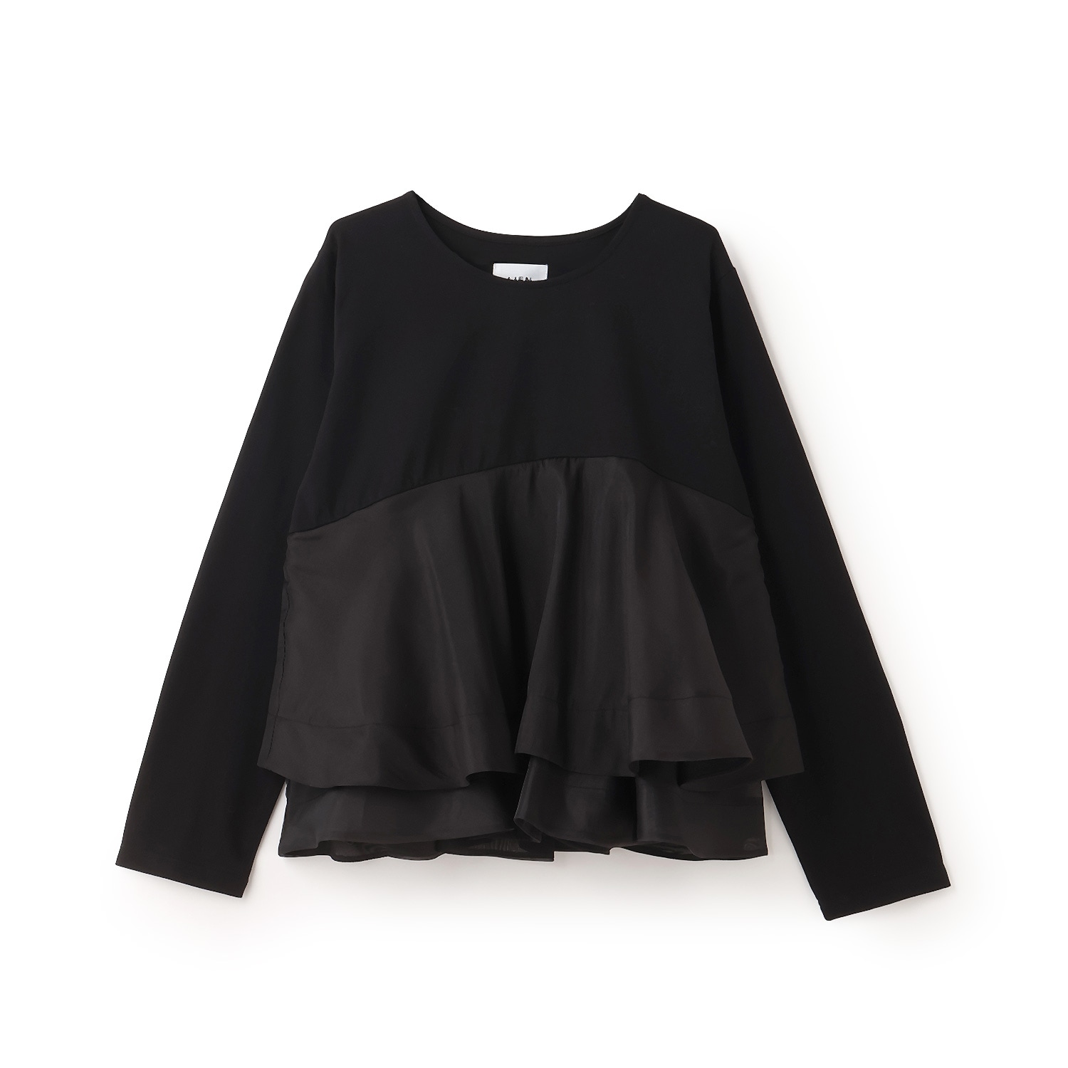 オーガンジードッキング長袖Tシャツ