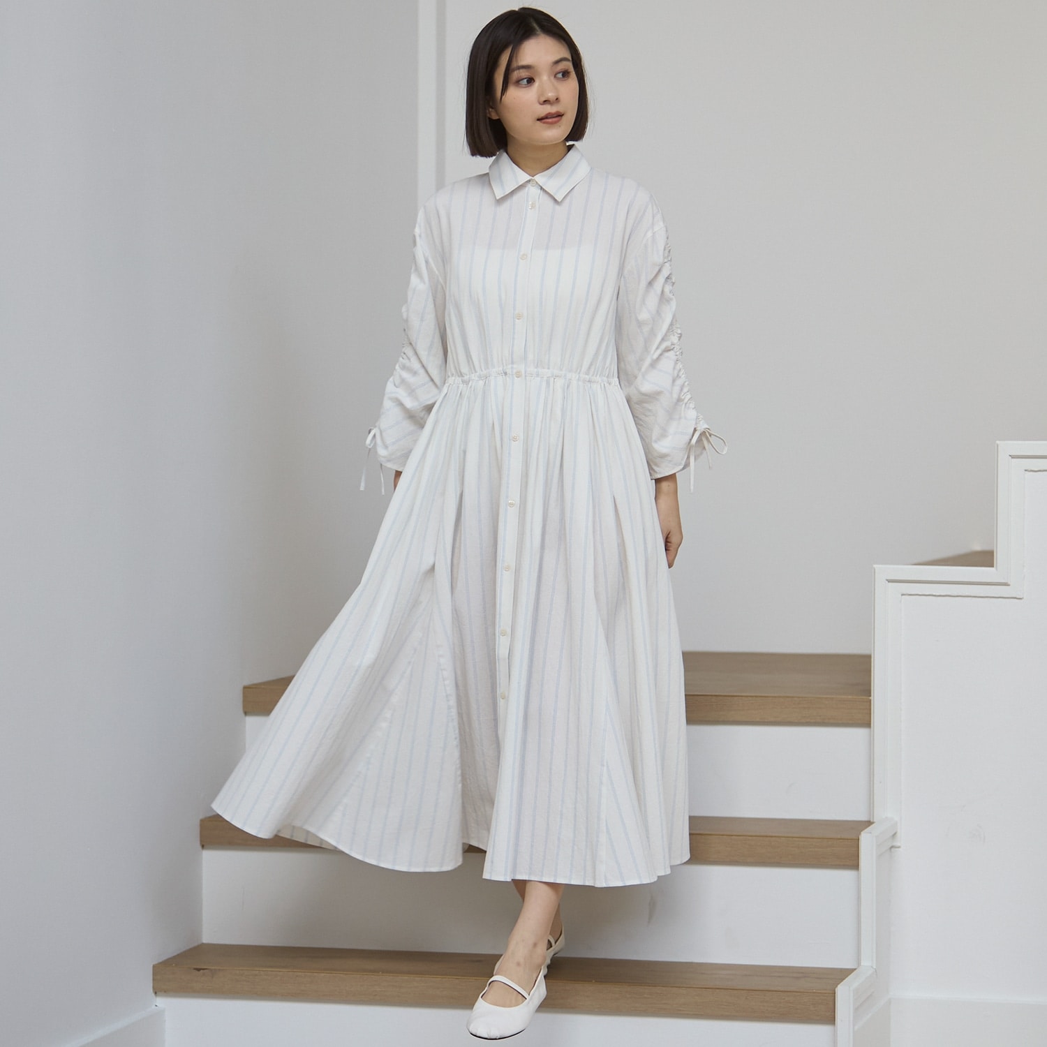 【リンク】アソート柄シャツワンピース