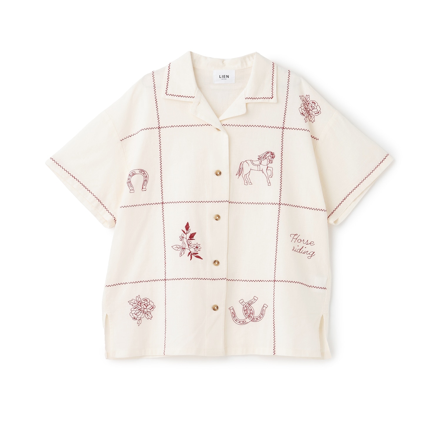 【リンク】インド綿刺しゅうシャツ