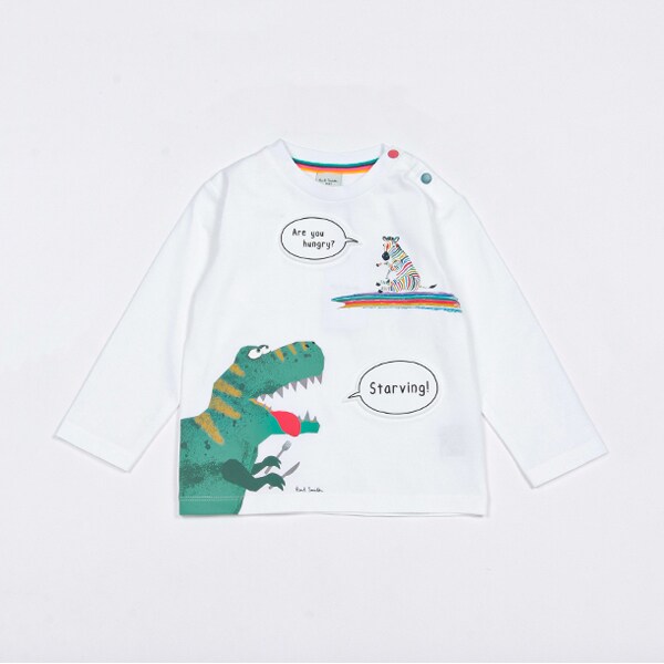 DINOゼブラ長袖Tシャツ