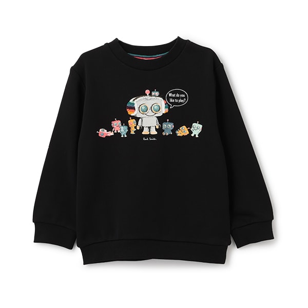 新品Paul Smith ロボット恐竜ギミック裏毛プルオーバー　トレーナー130 新品Paul Smith ロボット恐竜ギミック裏毛プルオーバー
