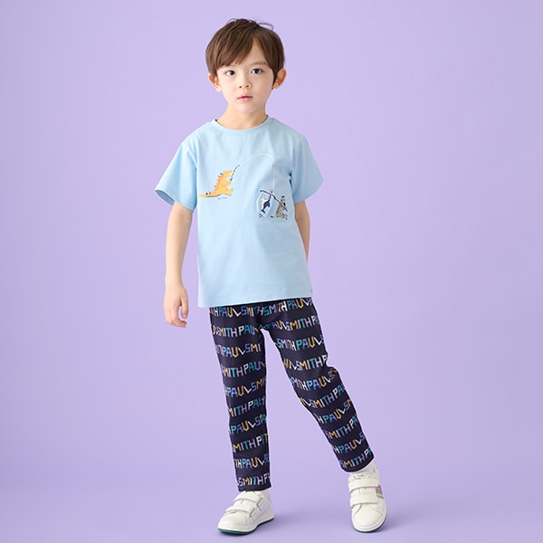 ベア天竺総柄ロングパンツ