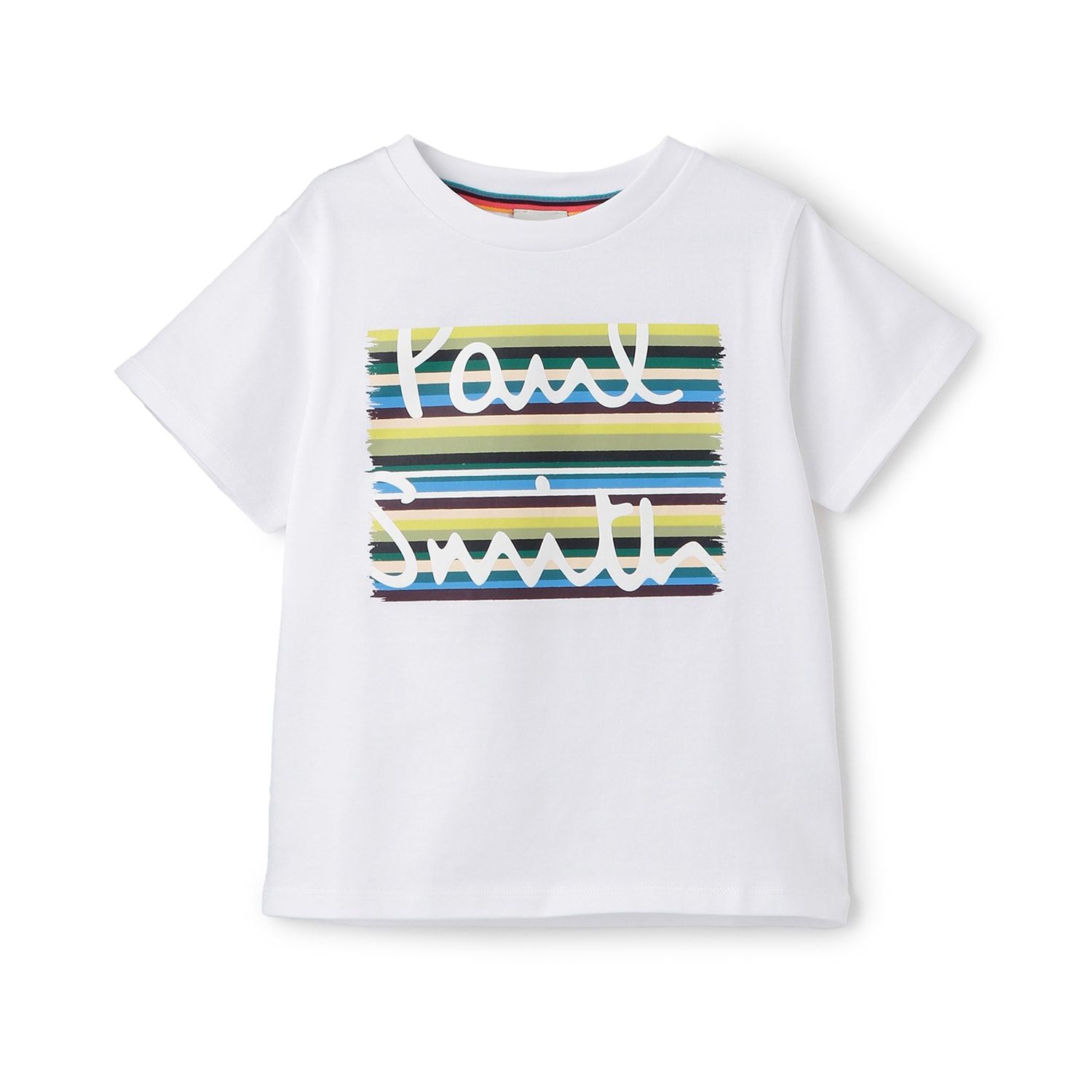 ストライプロゴ半袖Tシャツ