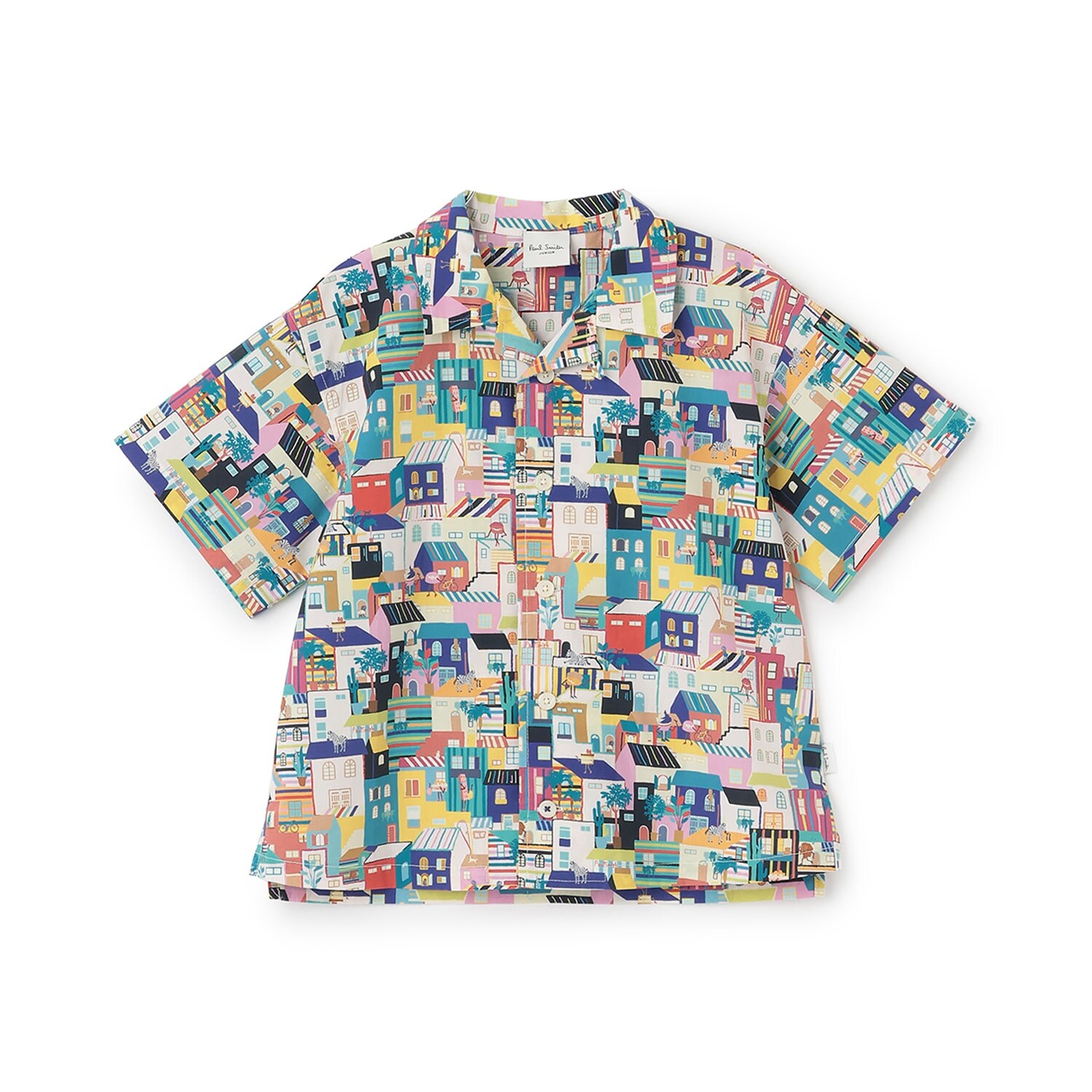 総柄プリント半袖シャツ