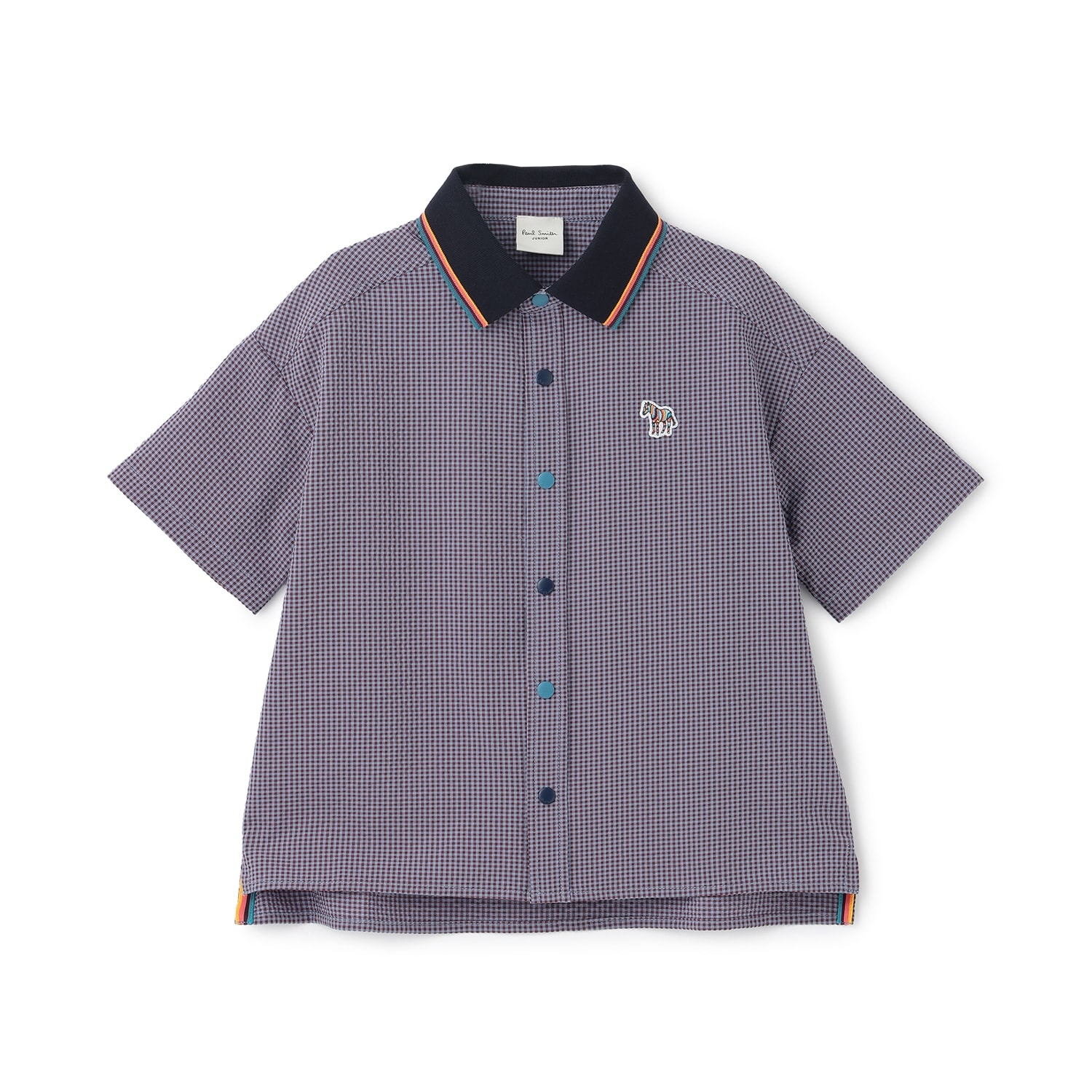 シアサッカー半袖シャツ